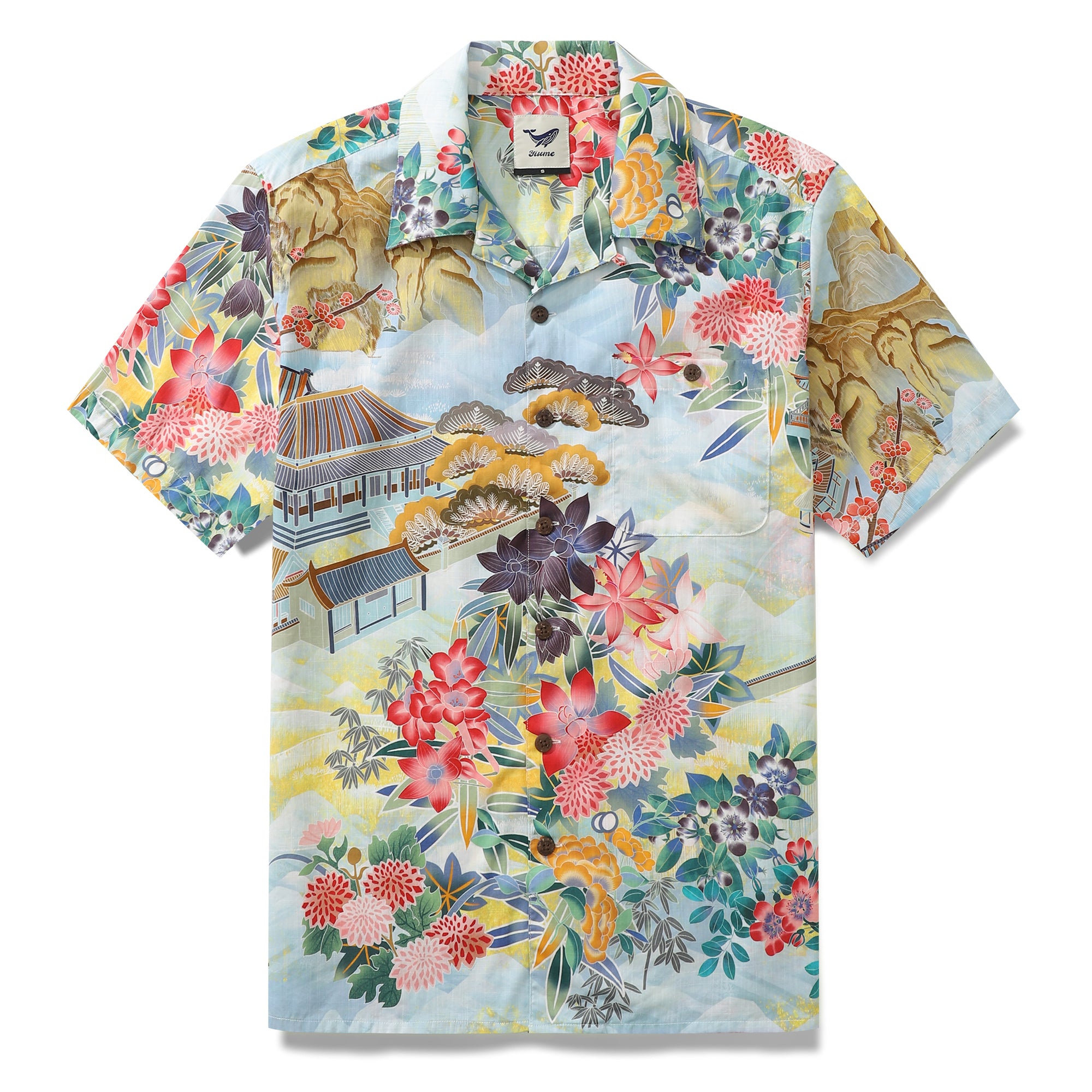 Men's Japanese Cotton Shirt 1950s Vintage Hawaiian Shirt For Men