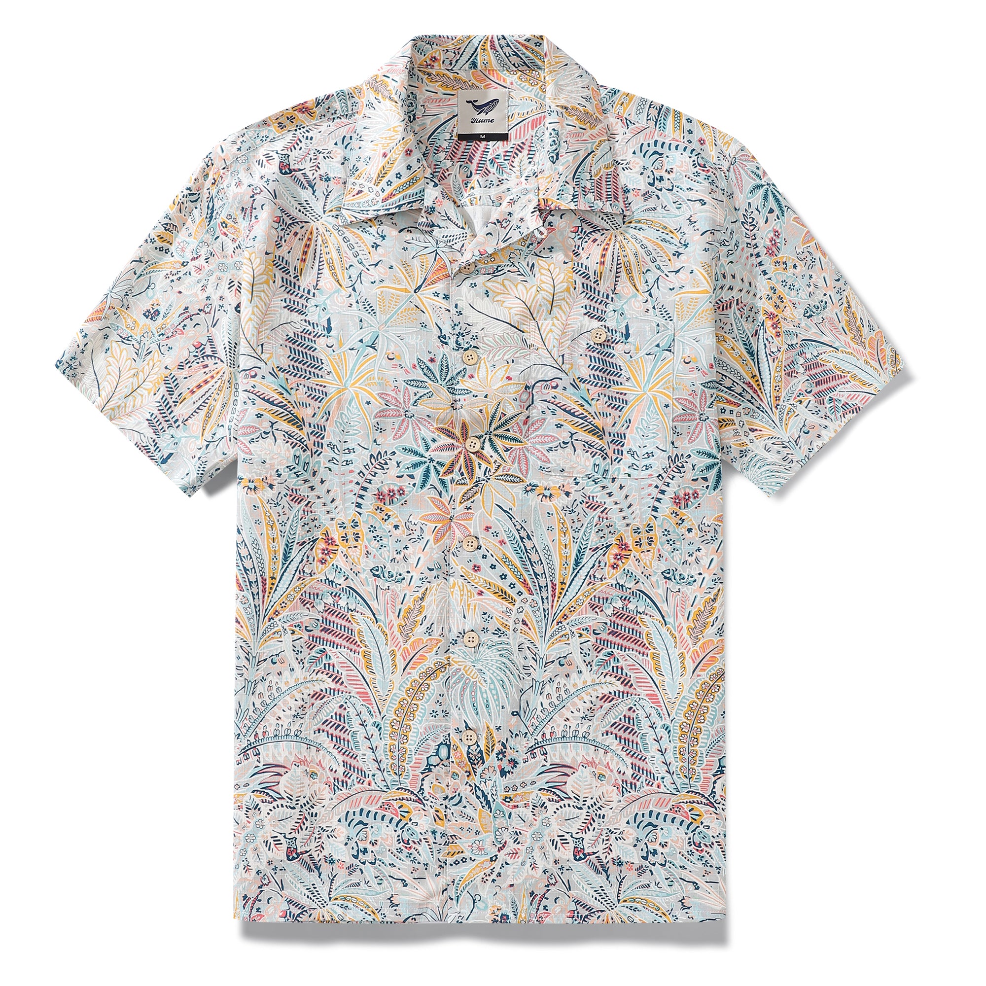 Hawaiian Shirt For Men Jungle Shirt Camp Collar - Silk