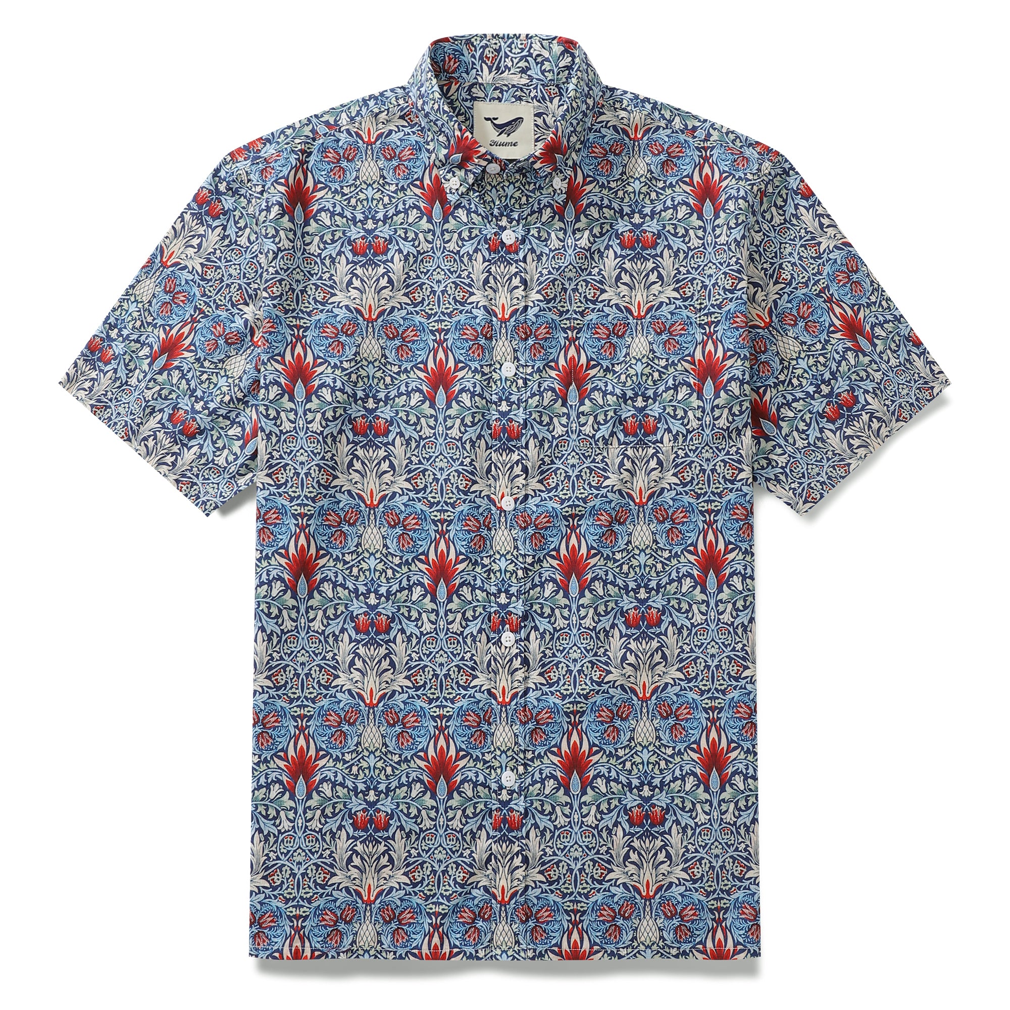 Hawaiian Shirts For Men Snakehead Designer Shirt 100% Cotton Morris Shirt