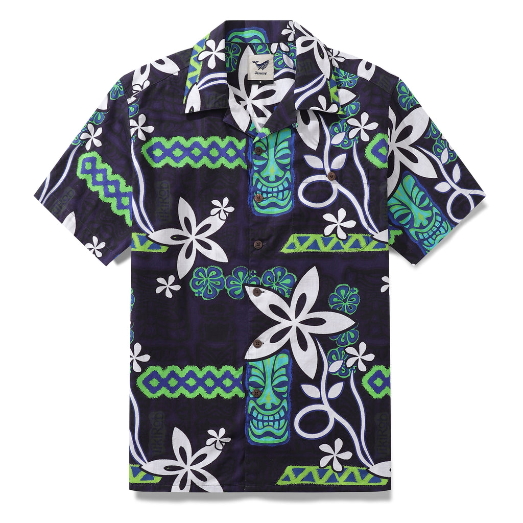 VTG EVALANI HAWAIIAN MADE ALOHA SHIRT COTTON TIKI ROCKABILLY HAWAII SURF L 42”