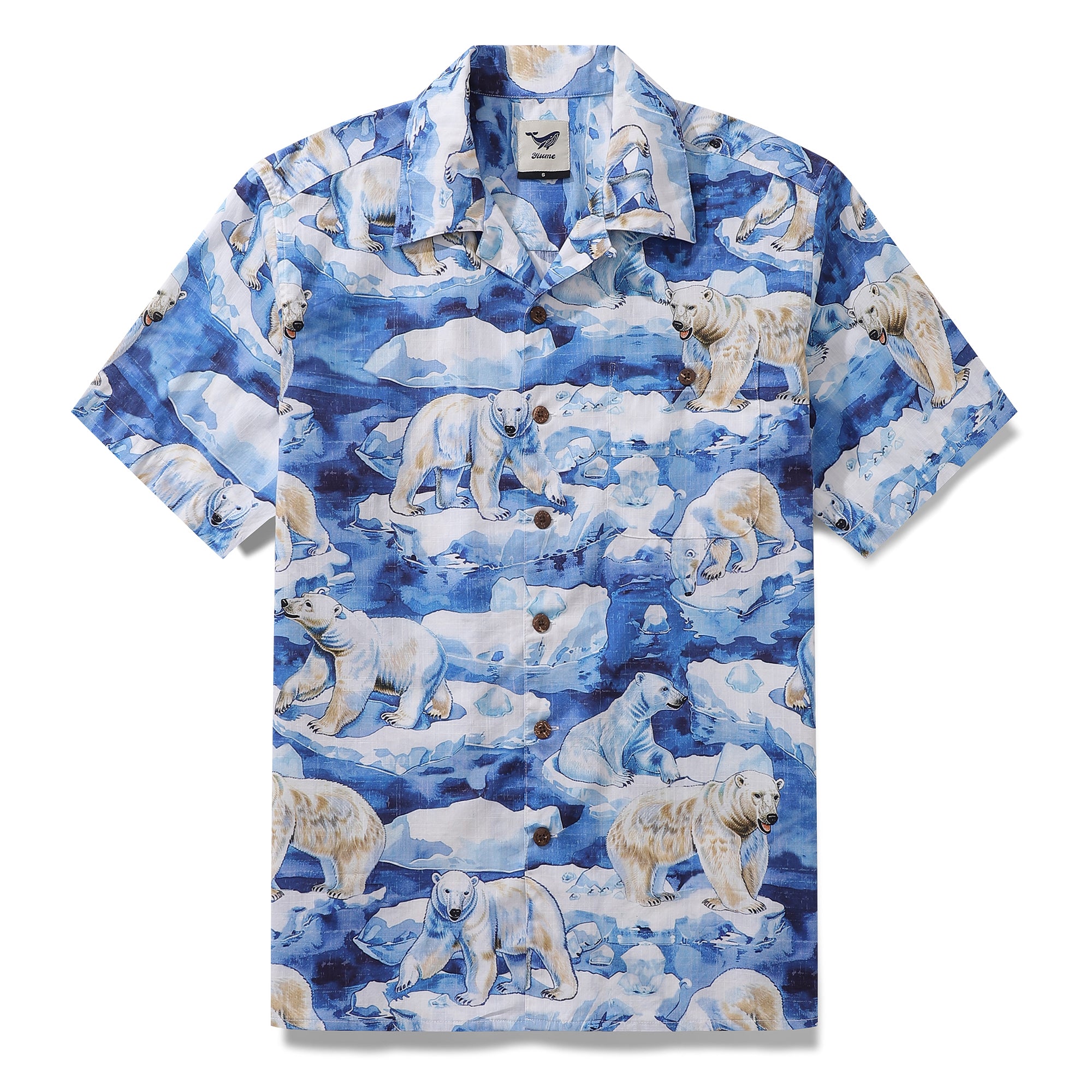 Hawaiian Shirt For Men Melting Away Print Shirt Camp Collar 100% Cotton