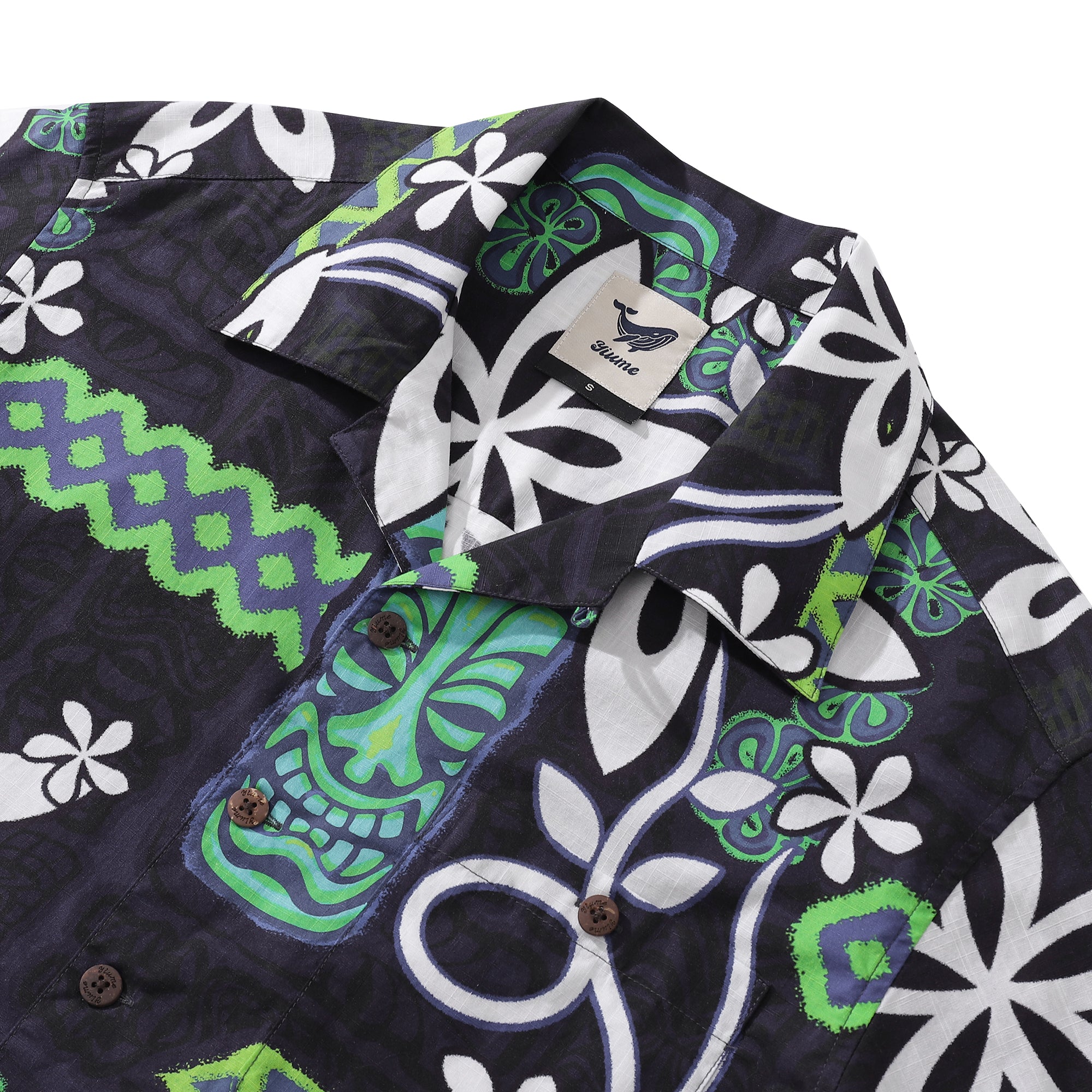 Hawaiian Shirt For Men Vintage TIKI Capitola Breeze Shirt Camp Collar 100% Cotton
