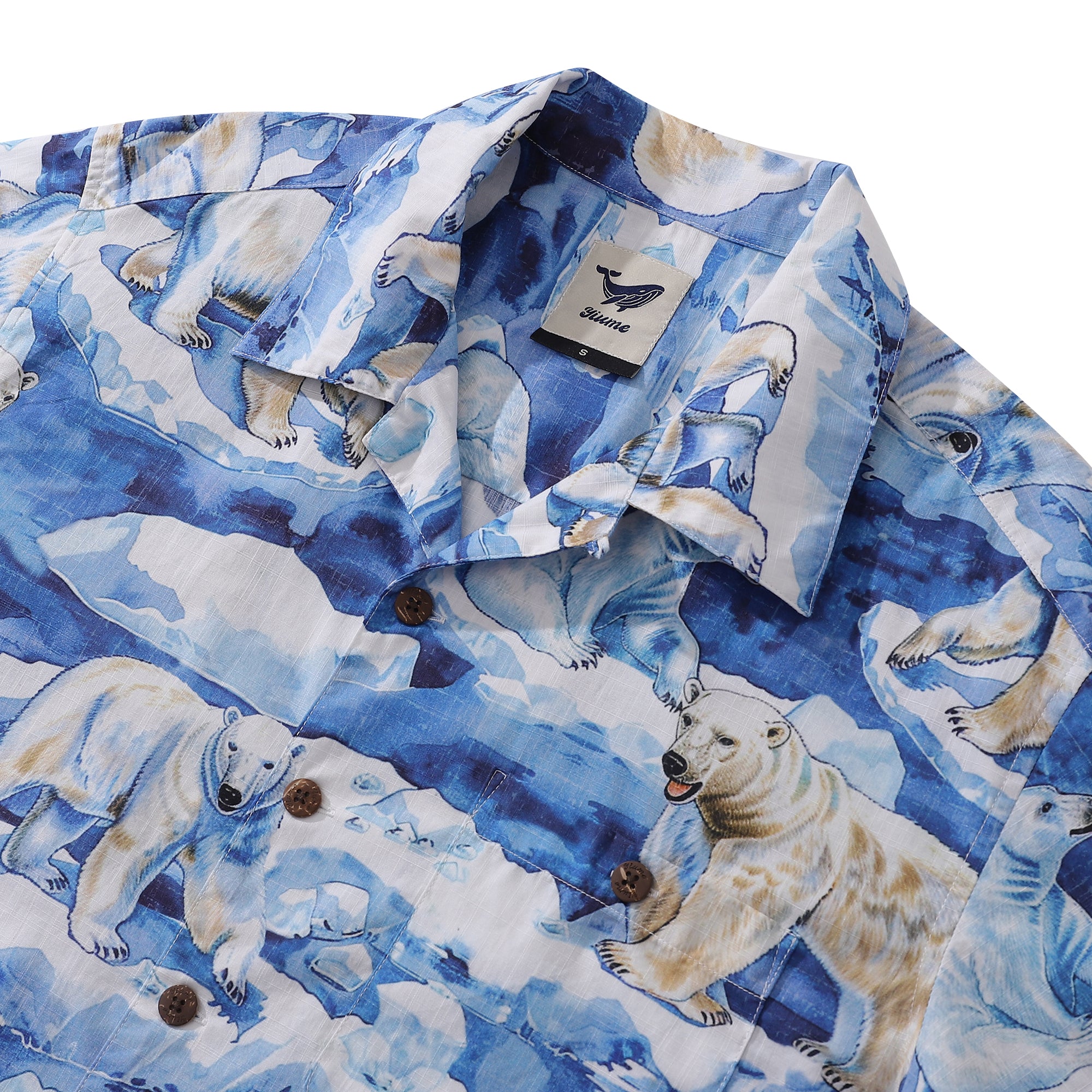Hawaiian Shirt For Men Melting Away Print Shirt Camp Collar 100% Cotton