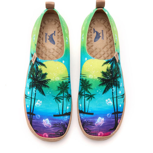 Coconut Palm Sun Women's Slip-On Shoes Painted Canvas Sneakers