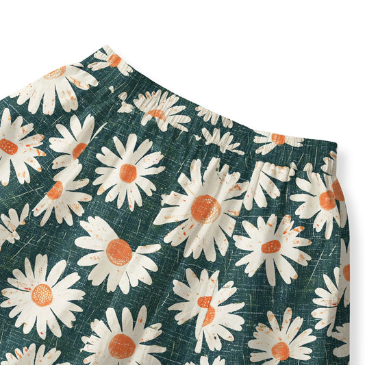 Back view of Aloha Daisy women's skirt with floral print