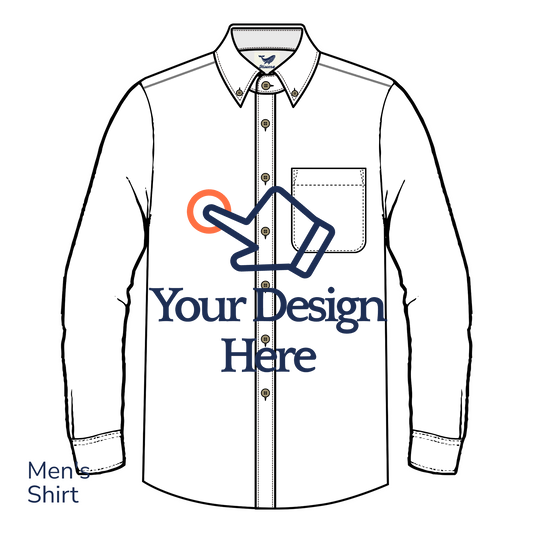 Chemise à manches longues personnalisée pour homme