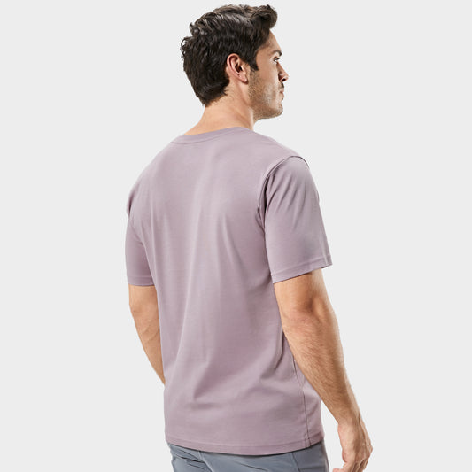 Basicsbeyond™ Hawaiian Tee For Men Stain proof T-shirt Crew Neck 100% Cotton - PURPLE Stain Proof Tee - Purple