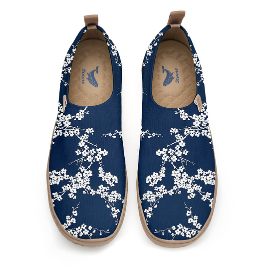 Blue And White Vintage Floral Women Shoes