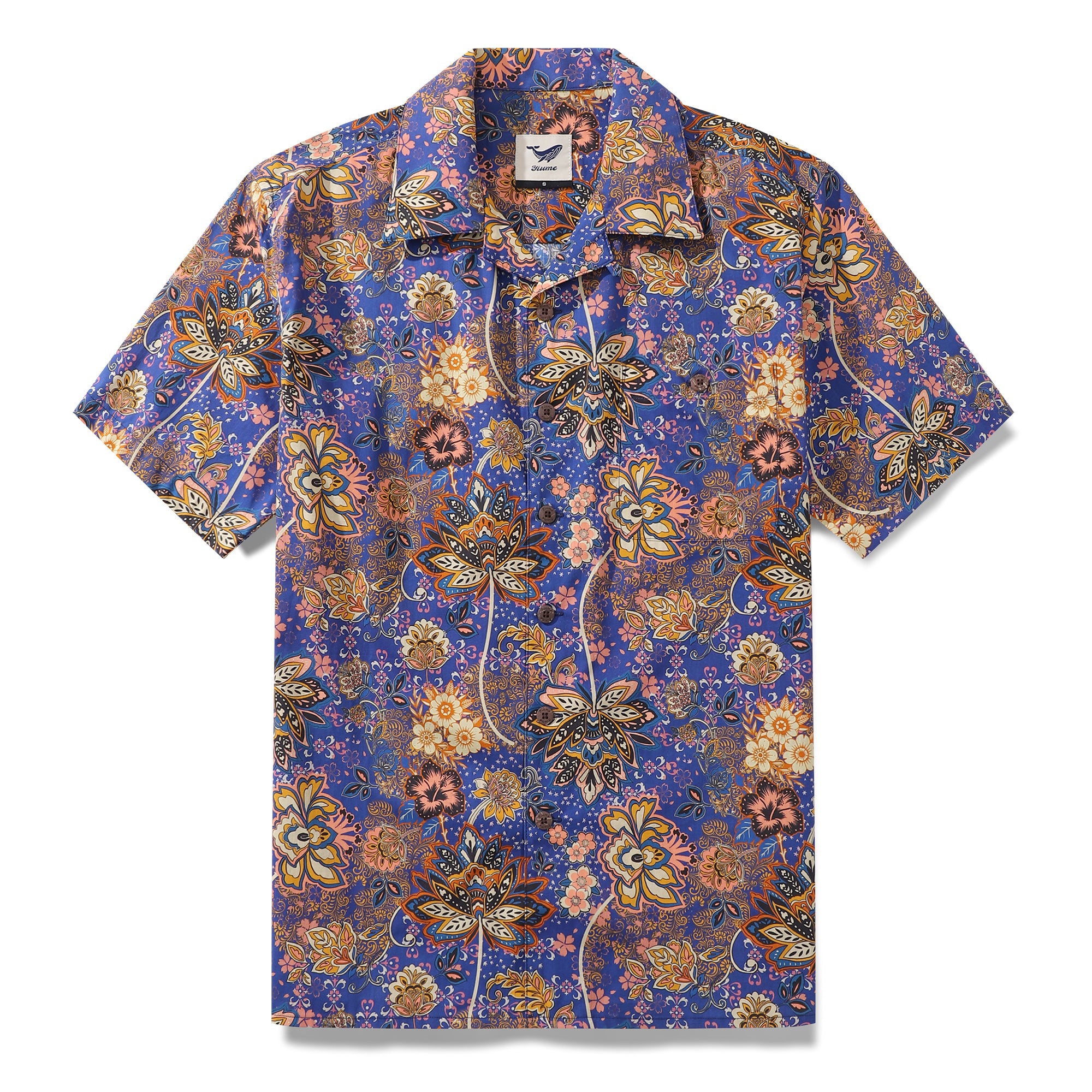 Hawaiian Shirt For Men Garden of Dreams Shirt Camp Collar 100% Cotton