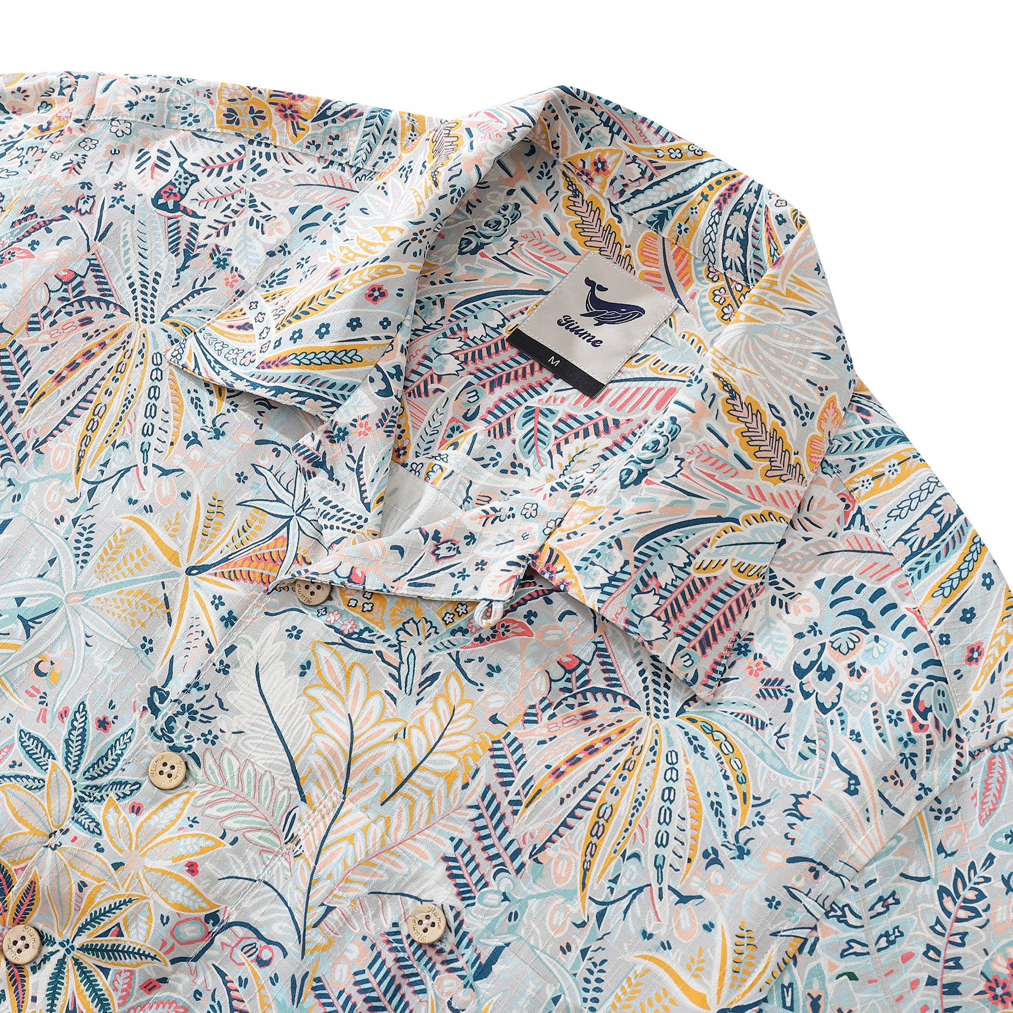 Hawaiian Shirt For Men Jungle Shirt Camp Collar - Silk