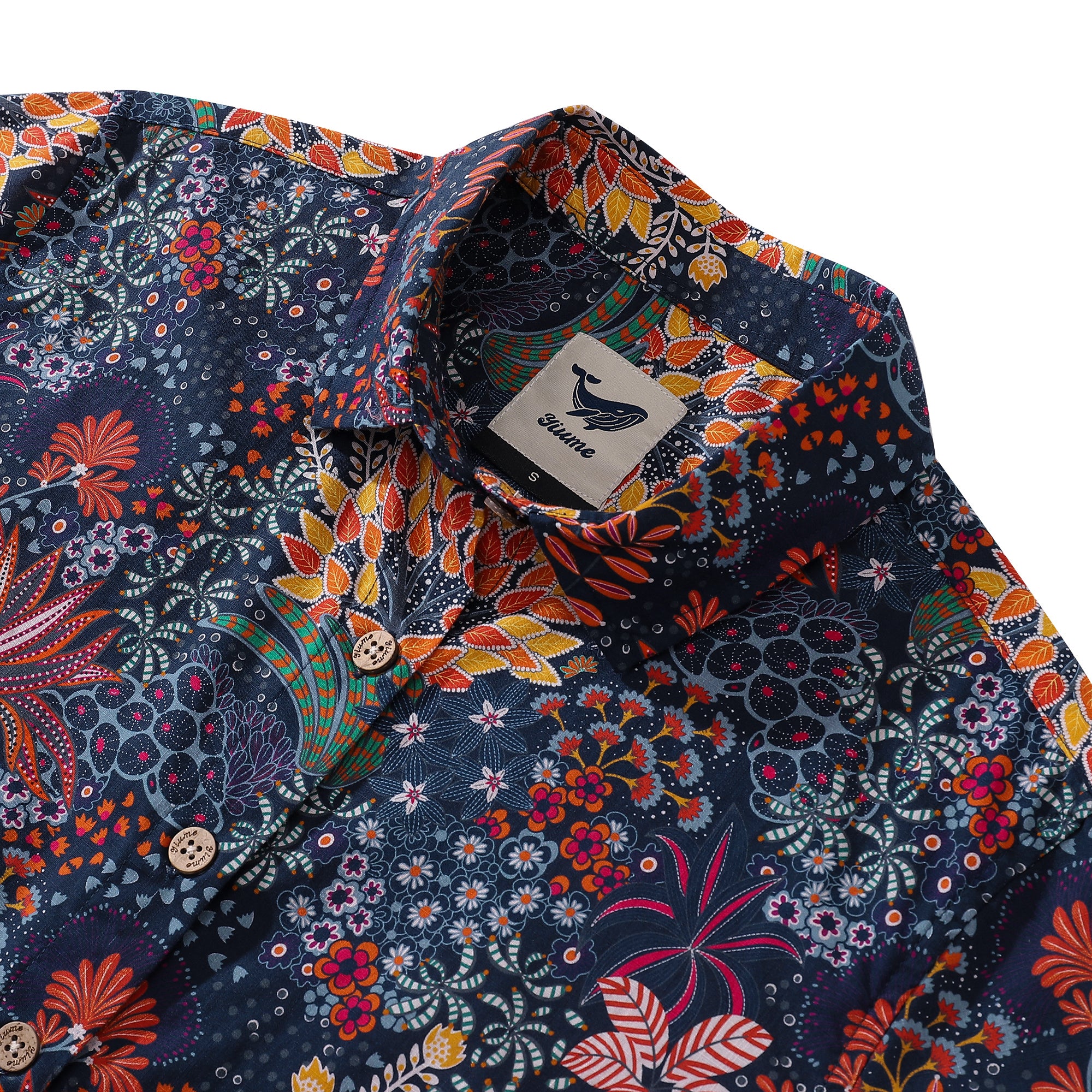 Women's Hawaiian Shirt Quirky Plants Print Cotton Button-down Short Sleeve