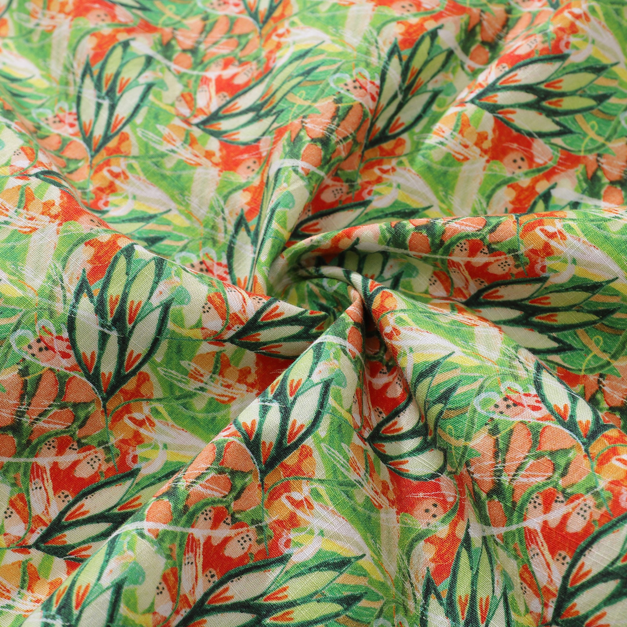 Men's Hawaiian Shirt Algae Movement By Lucille Pattern Cotton Button-down Short Sleeve Aloha Shirt