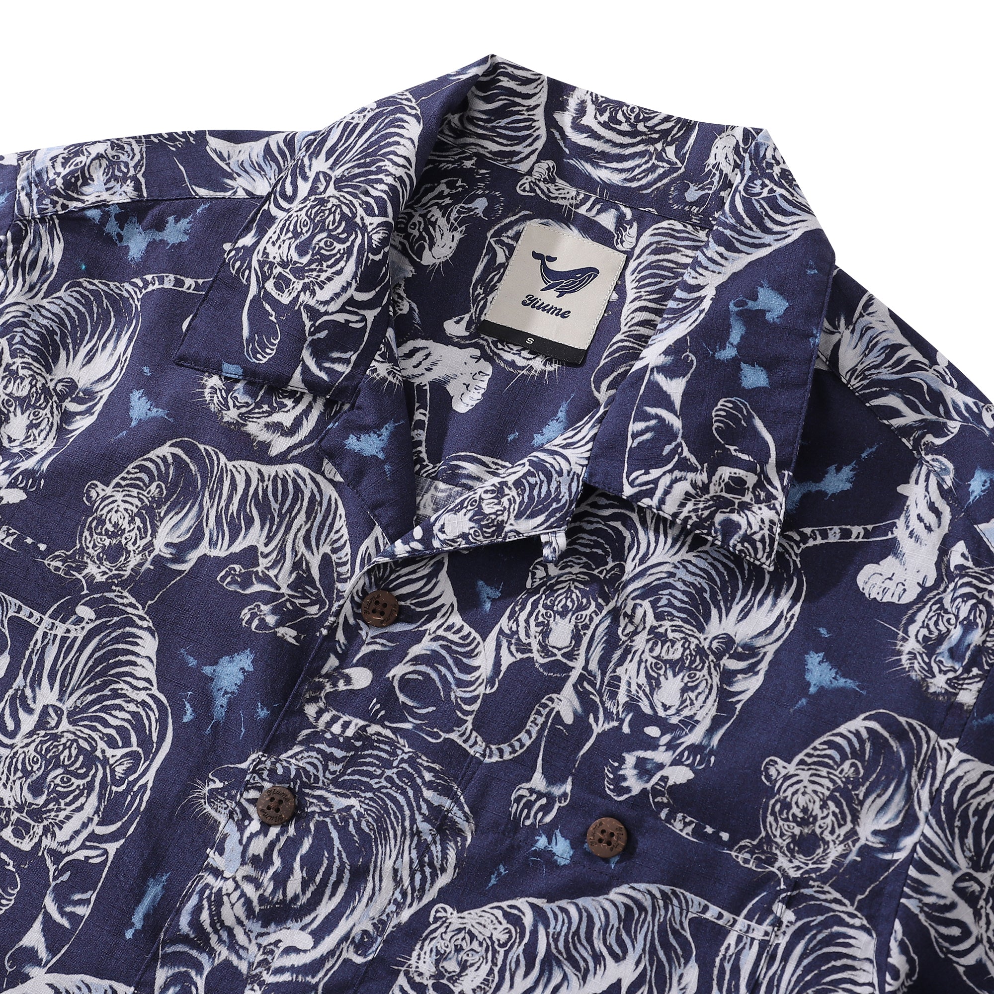 Hawaiian Shirt For Men Tiger King Contest Print Shirt Camp Collar 100% Cotton