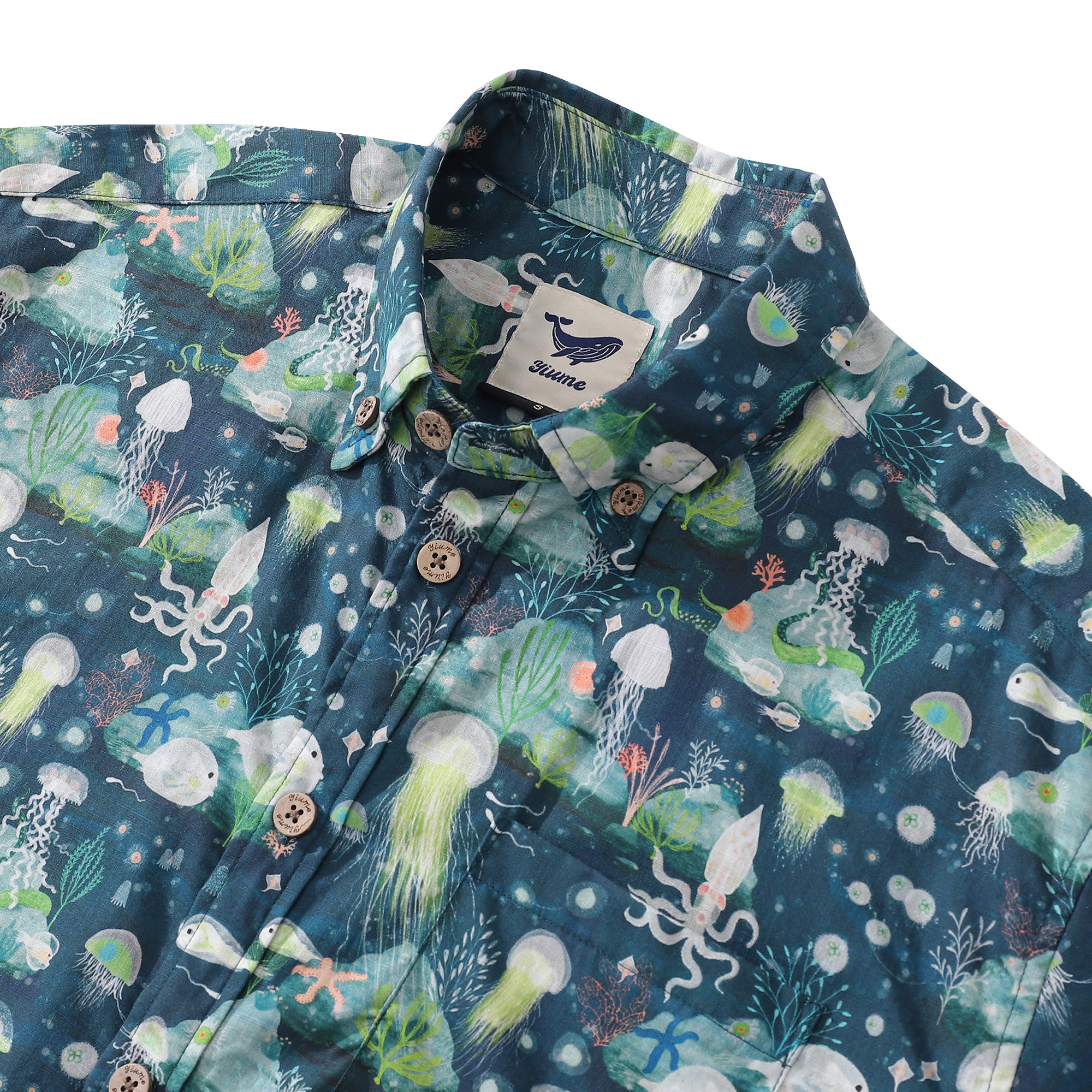 Hawaiian Shirt For Men Lumo By Katherine Quinn Button-down Short Sleeve 100% Cotton Shirt
