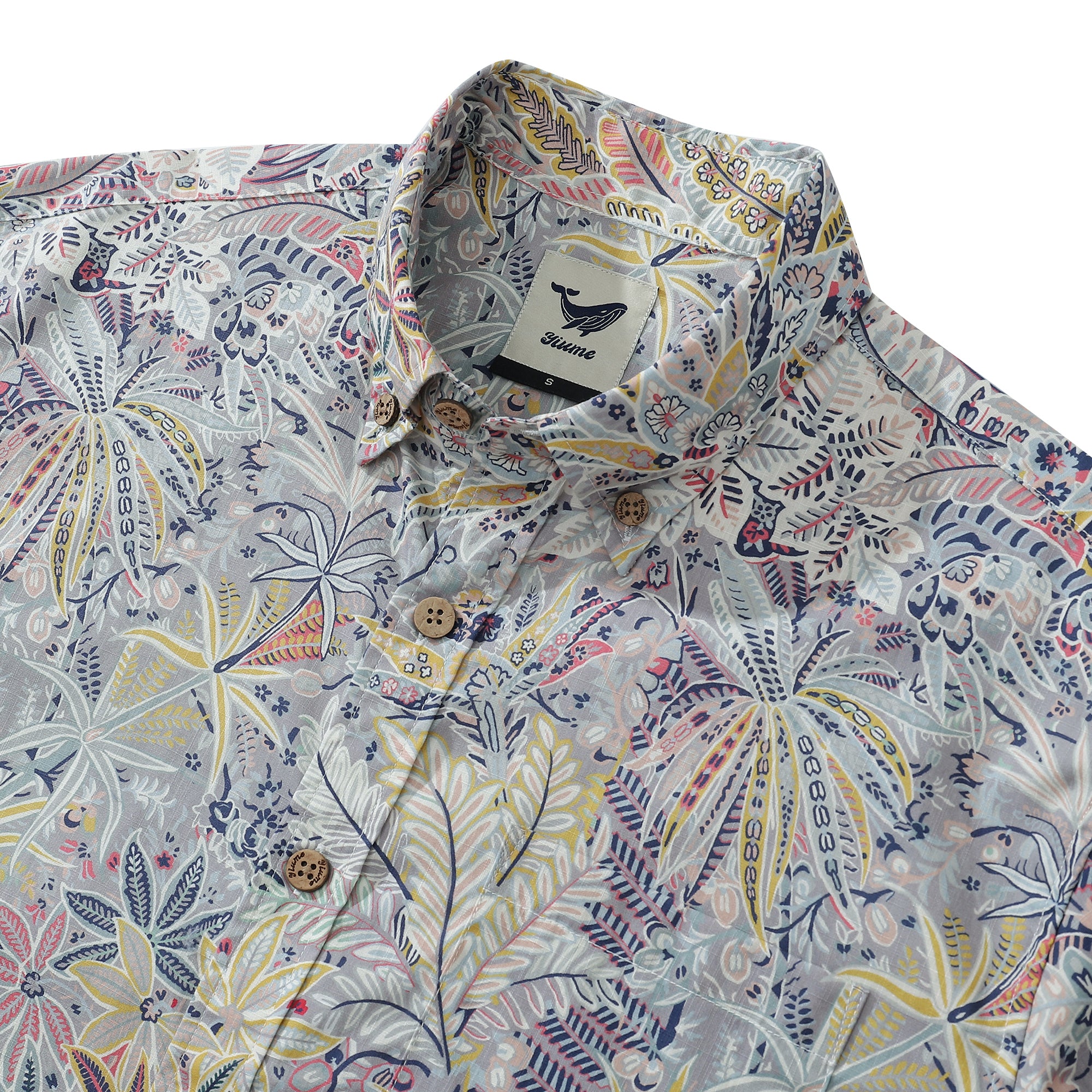 Hawaiian Shirts for Men Tropical Palm Tree Print 100% Cotton
