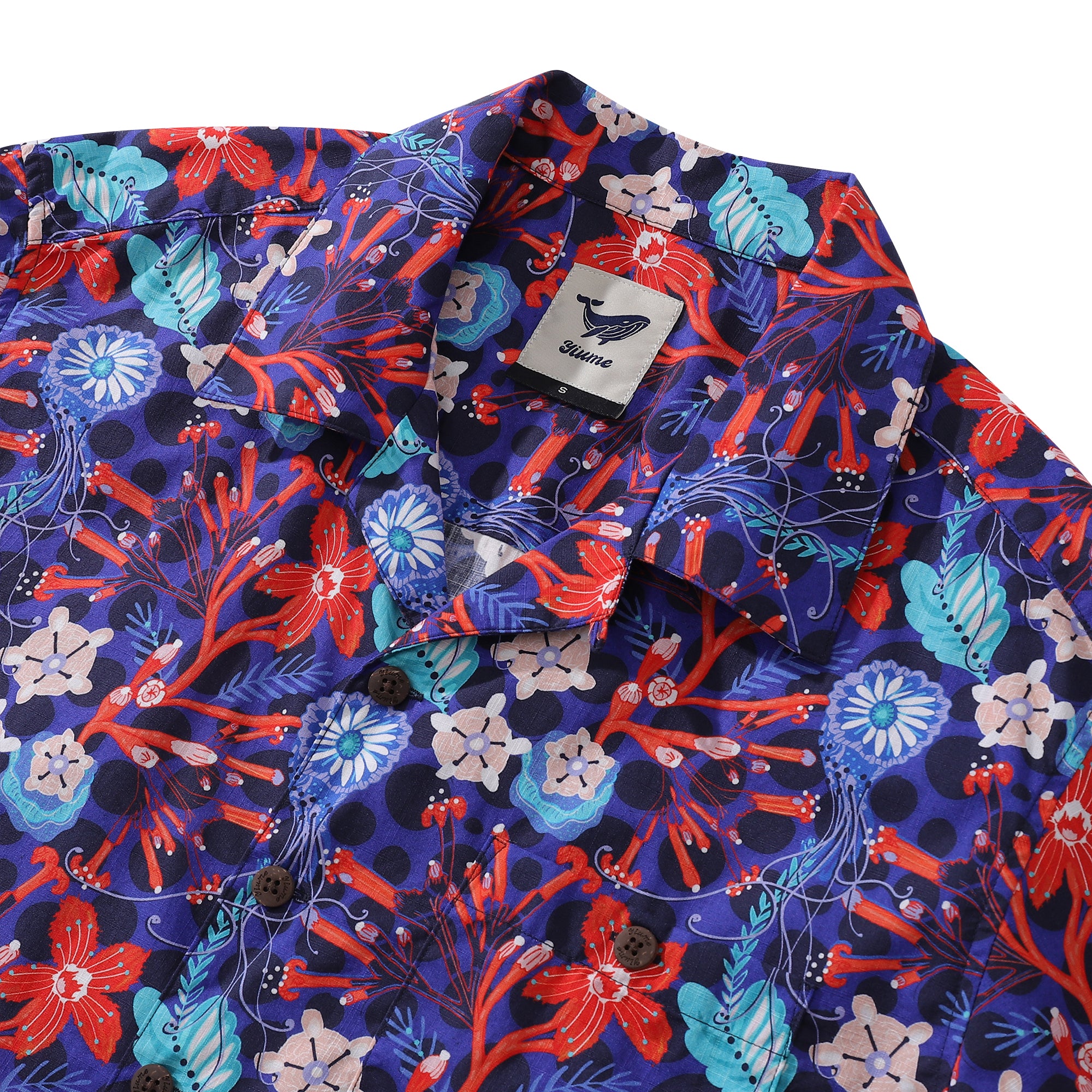 Summer Hawaiian Shirt For Men The Big Dive By Lucille Duchene Print Shirt Camp Collar 100% Cotton