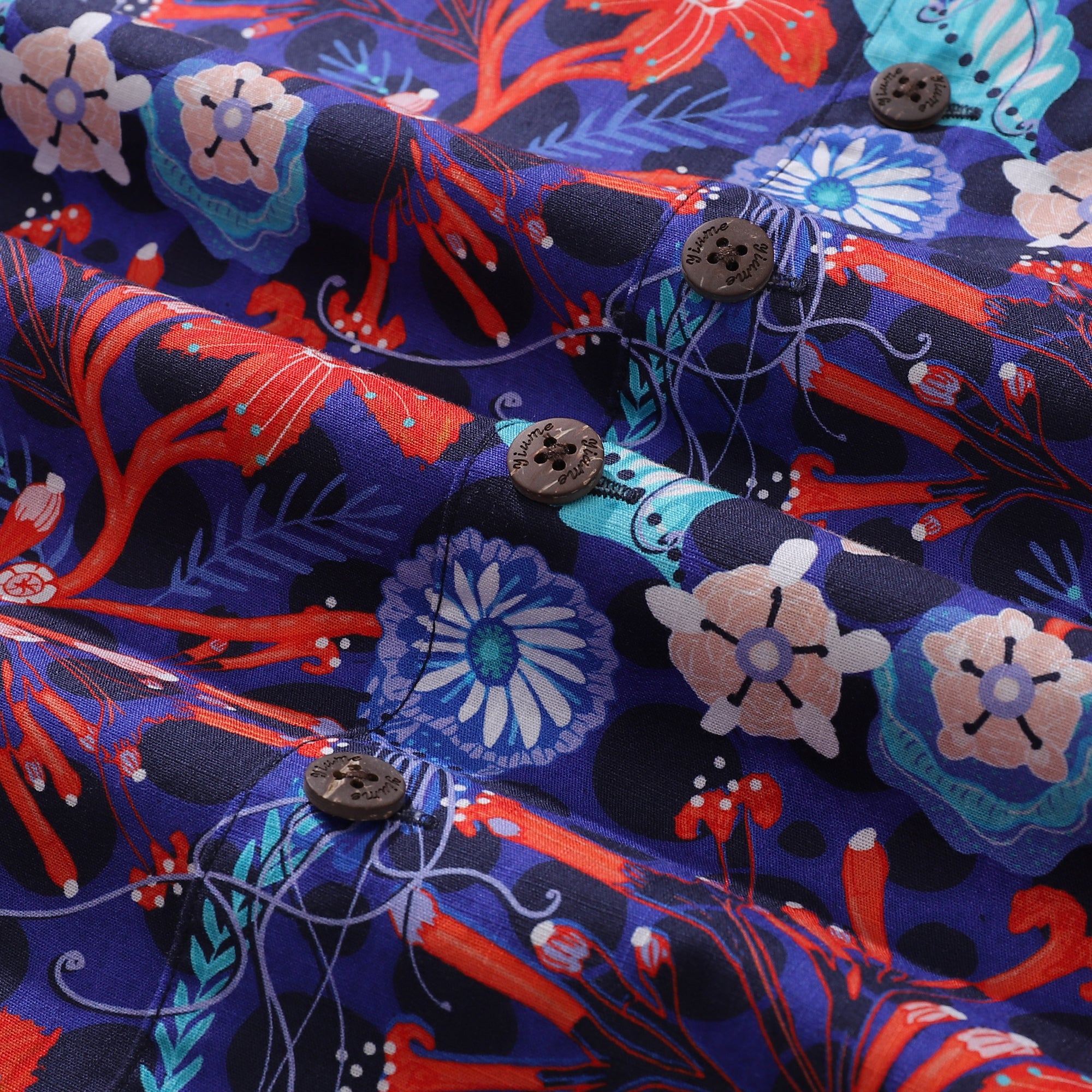 Summer Hawaiian Shirt For Men The Big Dive By Lucille Duchene Print Shirt Camp Collar 100% Cotton