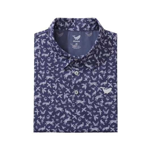 Men's Hawaiian Island Daydream Print Short Sleeve Polo Shirt Island Daydream Polo By Sun