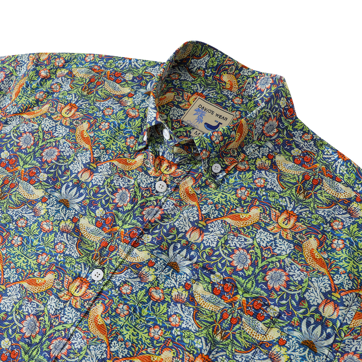 Hawaiian Shirts For Men William Morris Strawberry Thief Designer Shirt