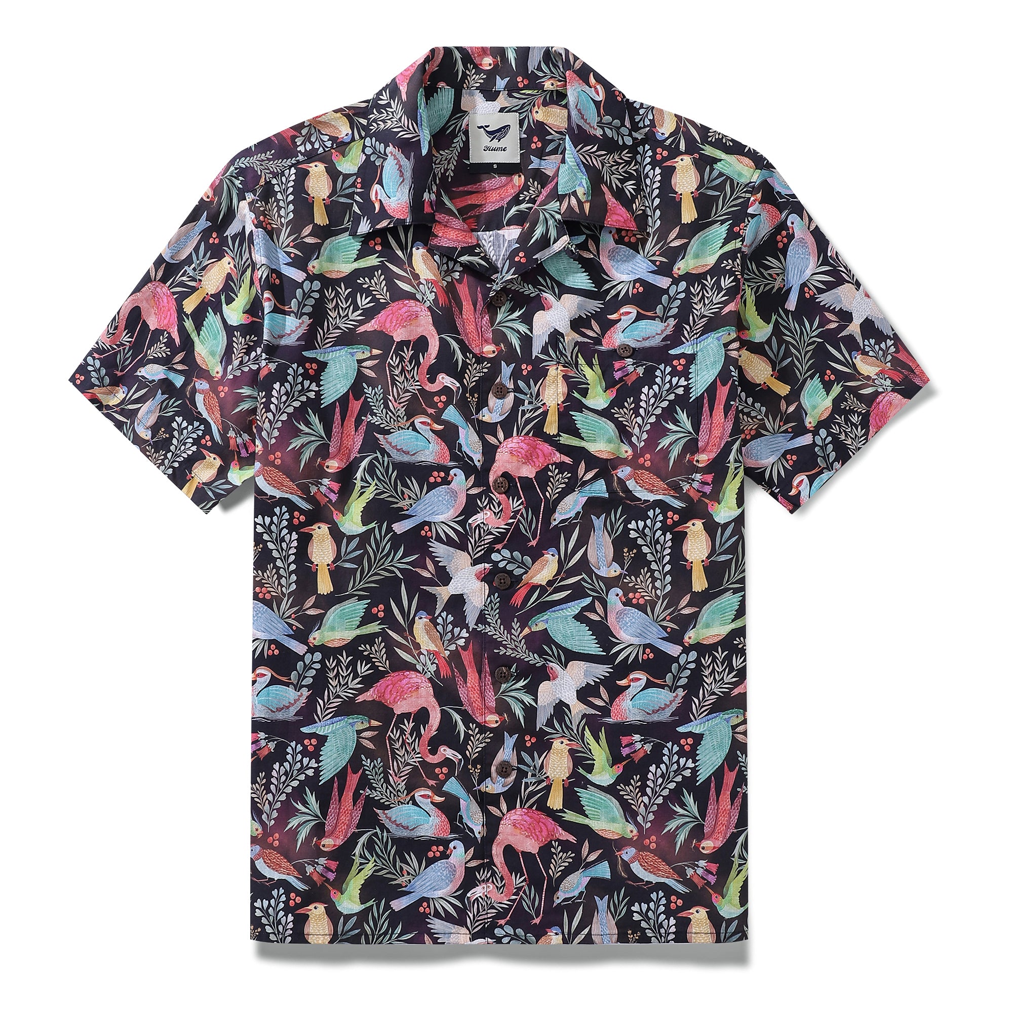 Hawaiian Shirt For Men Birdwatcher's Dream By Rebecca Elfast Shirt Camp Collar 100% Cotton