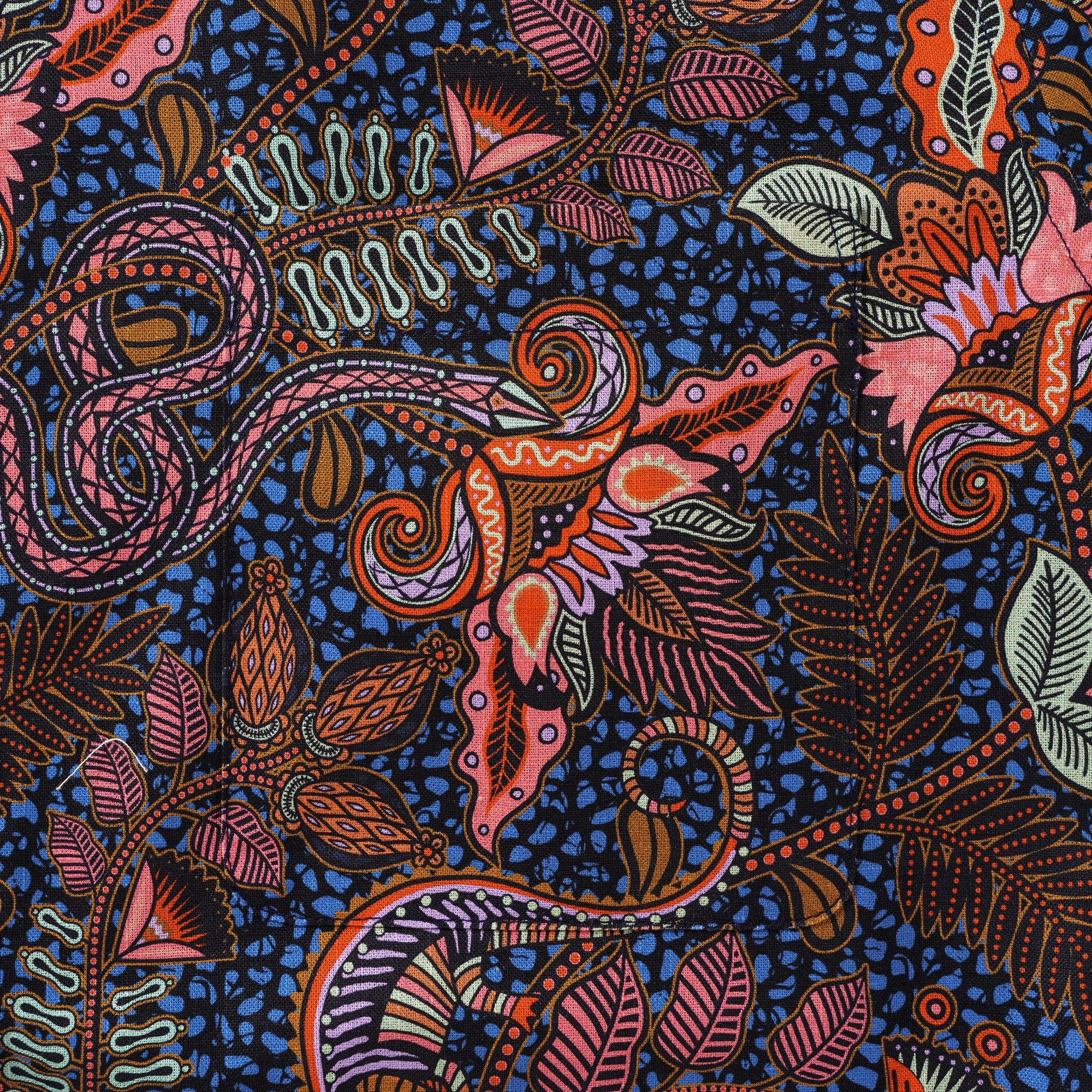 Men's Hawaiian Shirt Long Sleeve Button-down 100% Cotton Green Aloha Chameleon Ankara