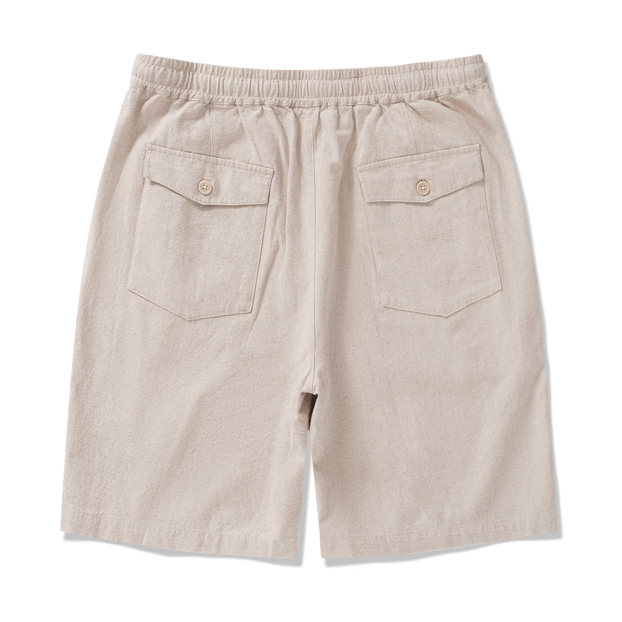 Mens Linen Shorts Mid-Rise Straight Bermuda 8-10 Inch 5-Pocket Shorts - FLAXEN Version 3.0 5-pocket - Flaxen Version 3.0