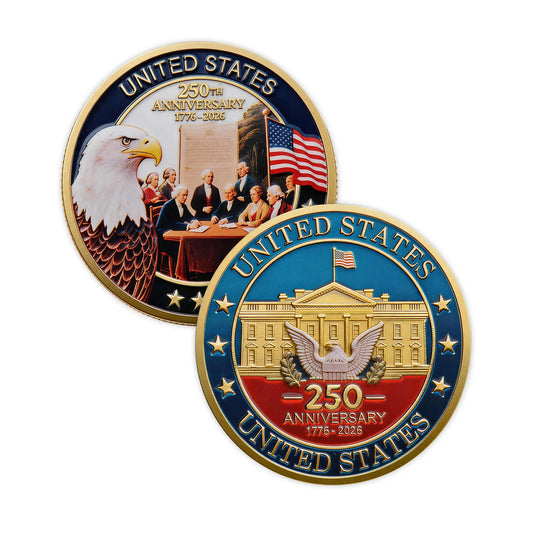 America 250th Anniversary Commemorative Coin in display box