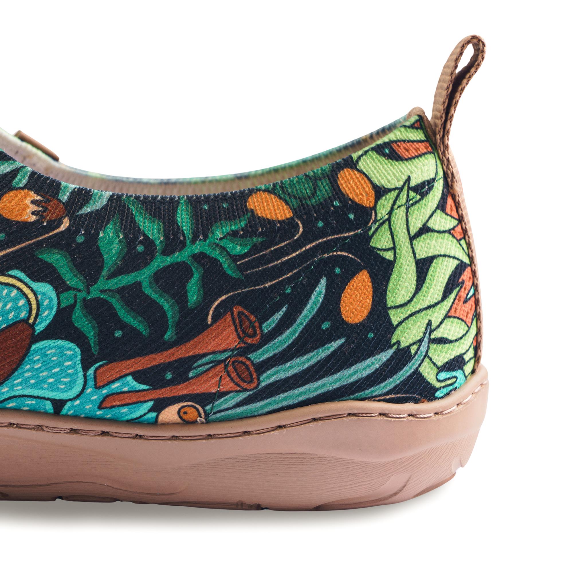 Moss Meadow von Ester Bernaldo de Quirós Frauen-Slip-on-Schuhe, bemaler Sneaker aus Leinwand