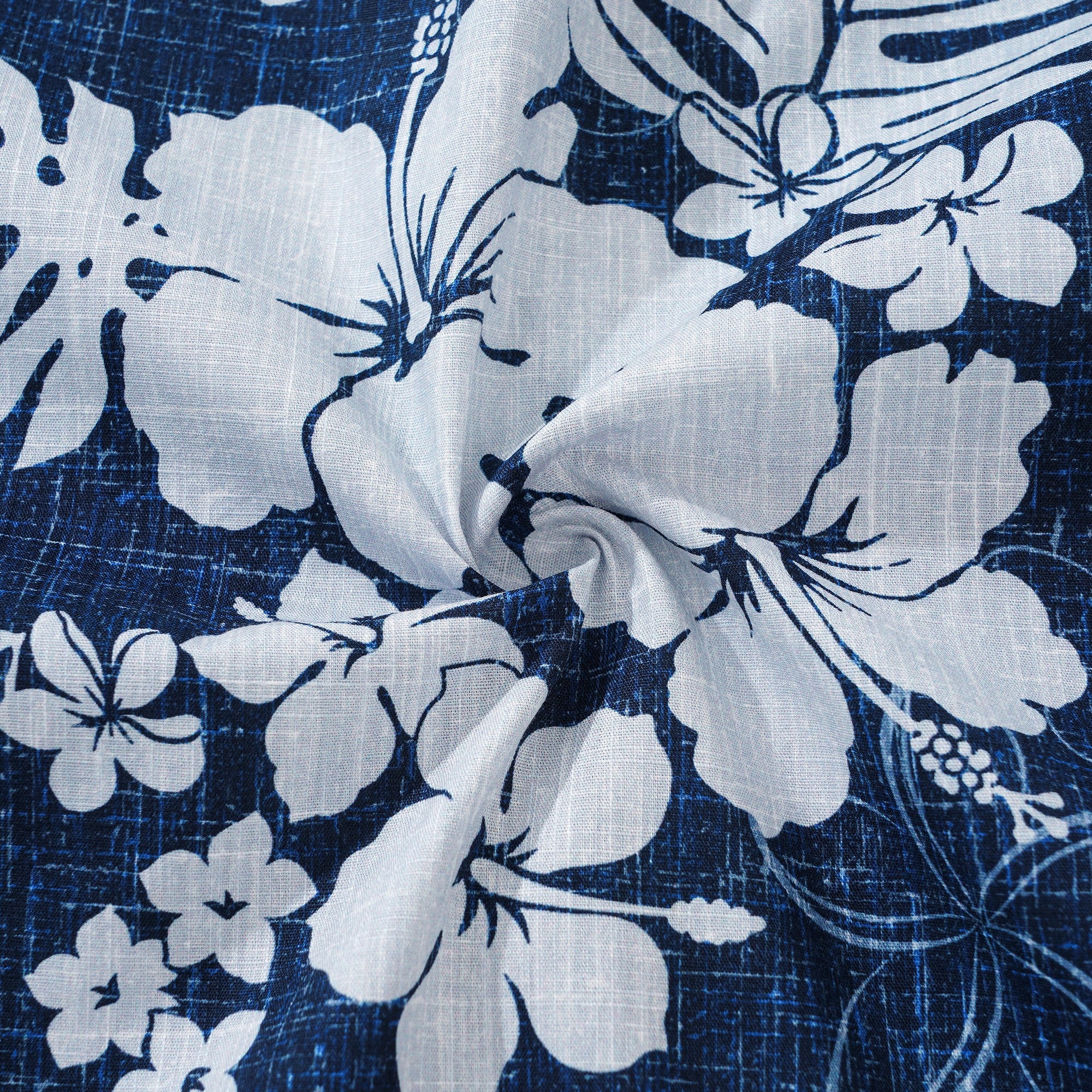 Men's Blue Tropical Hawaiian Shirt Button-down Aloha Shirt No Iron Shirt