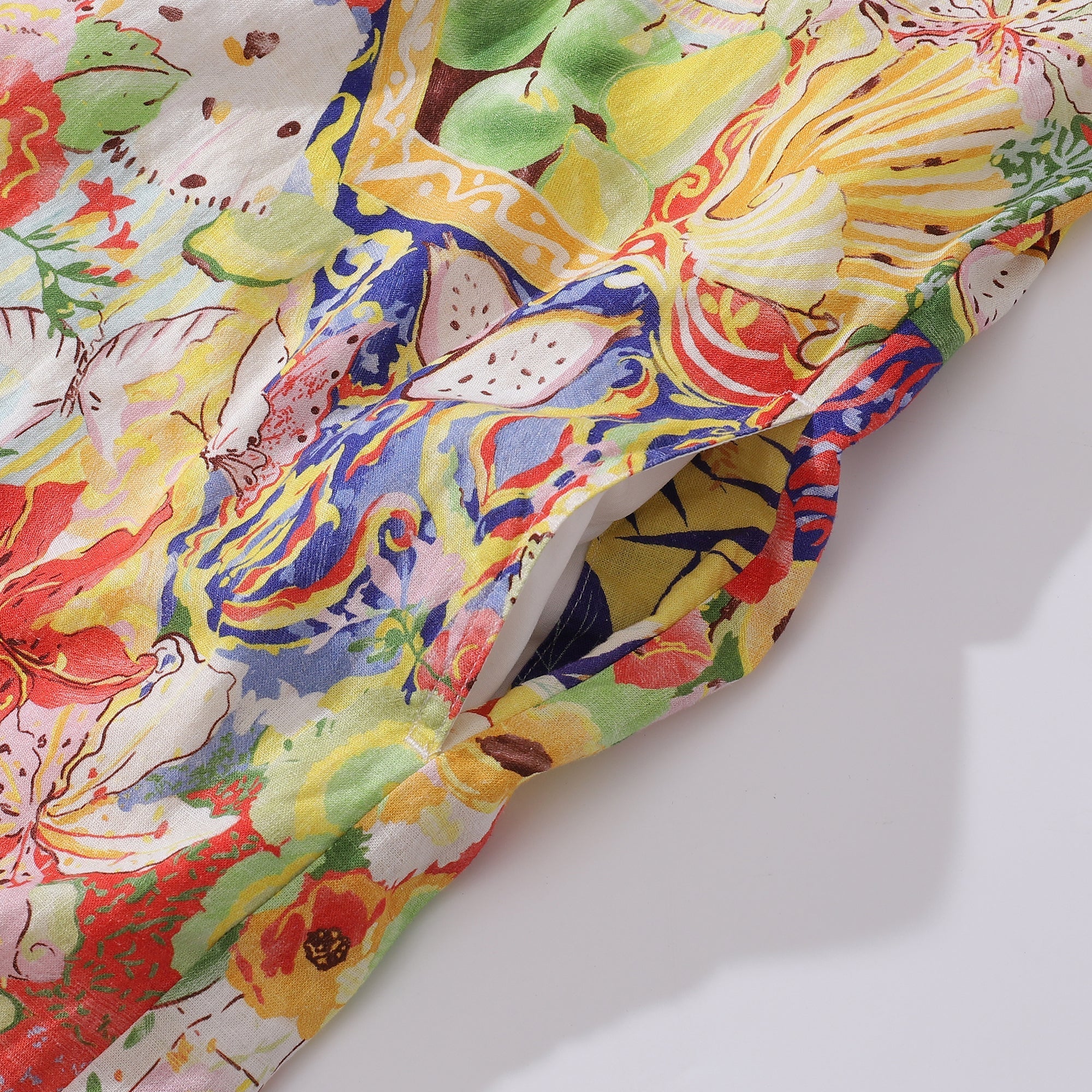 Robe hawaïenne pour femmes, robe à fleurs et fruits, décolleté en V océan