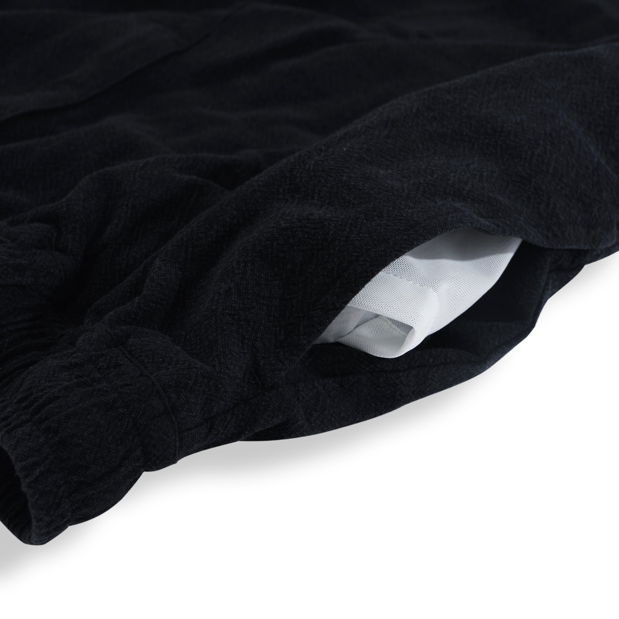 Shorts en lin pour homme, taille mi-haute, coupe droite Bermuda 8-10 pouces, shorts à 5 poches - NOIR Version 3.0