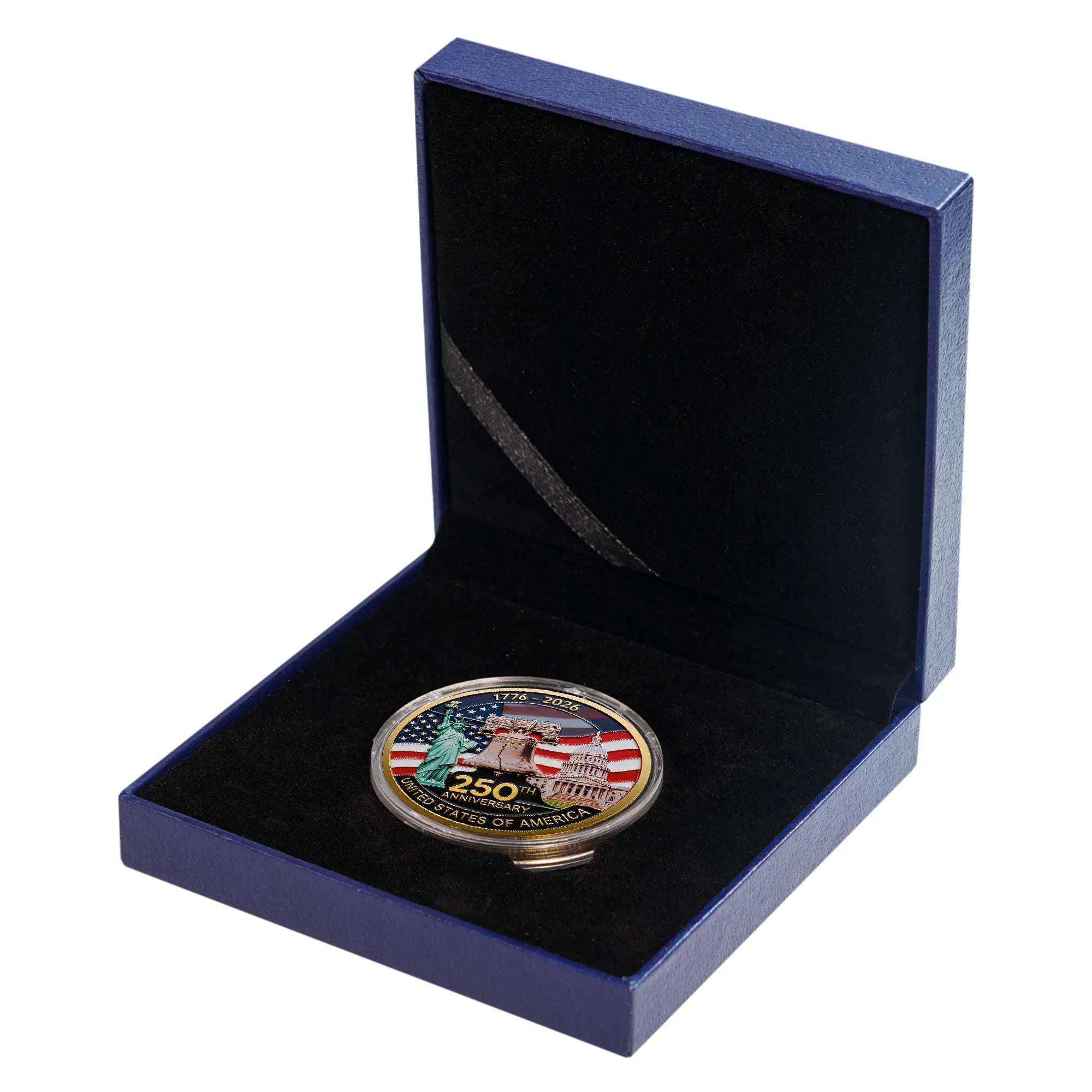 Close-up of America 250th Anniversary Coin details