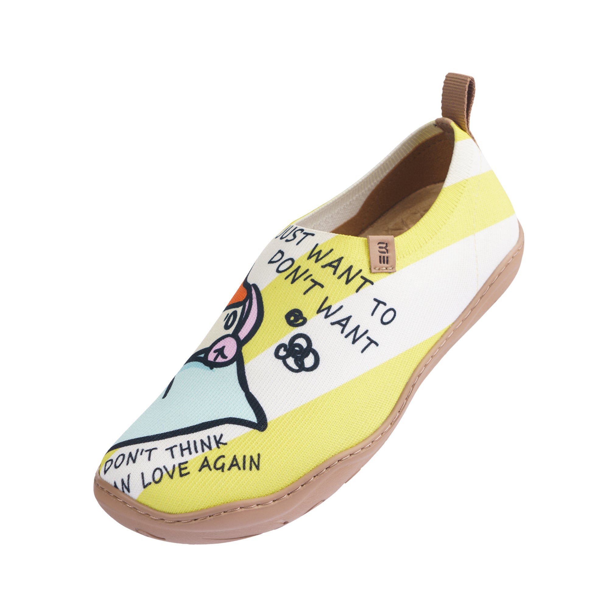 Sleeping Duck Damen Slip-on-Schuhe gestrichene Leinwand-Sneaker