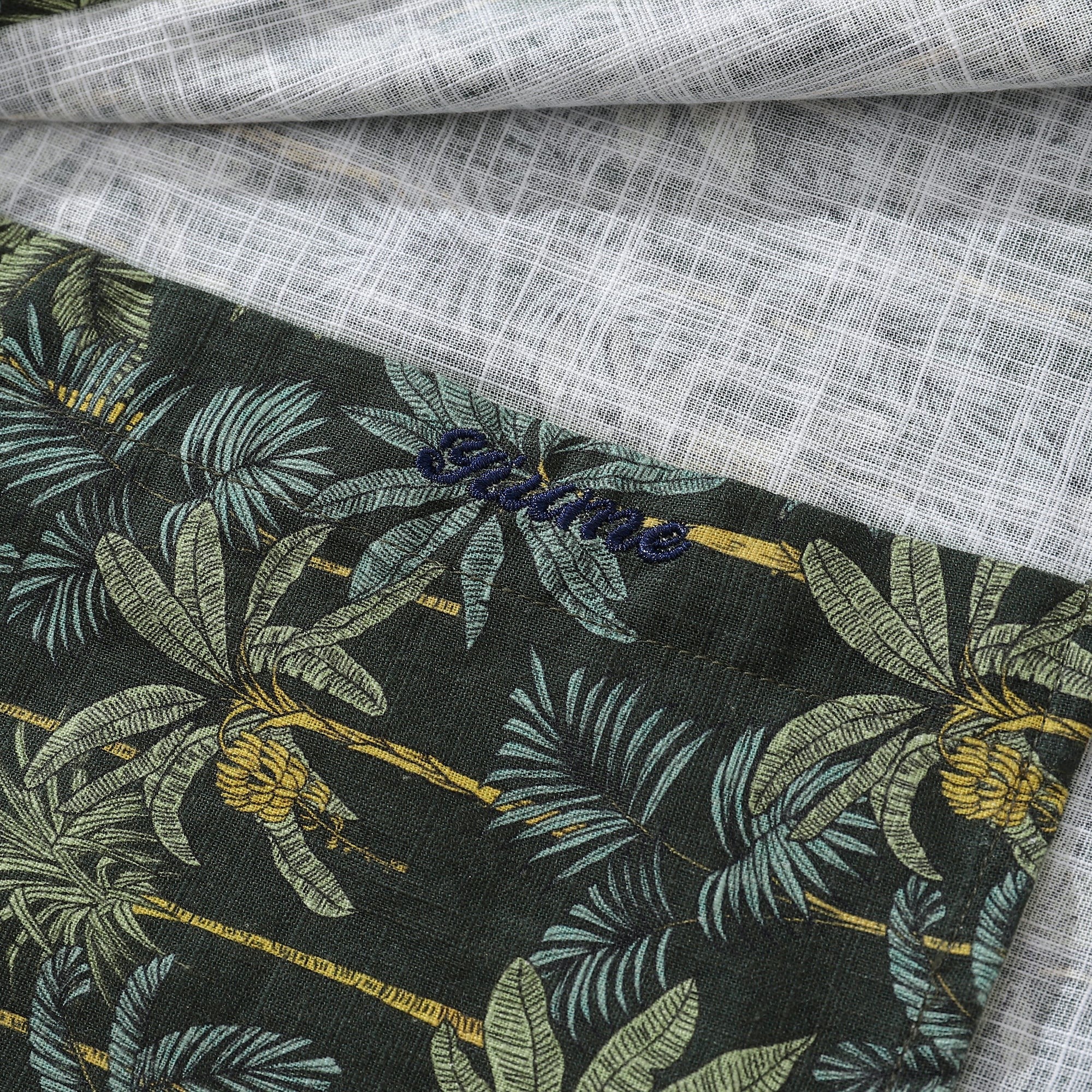 Chemise hawaïenne à manches longues pour hommes en coton, motif forêt tropicale, chemise Aloha à boutons.