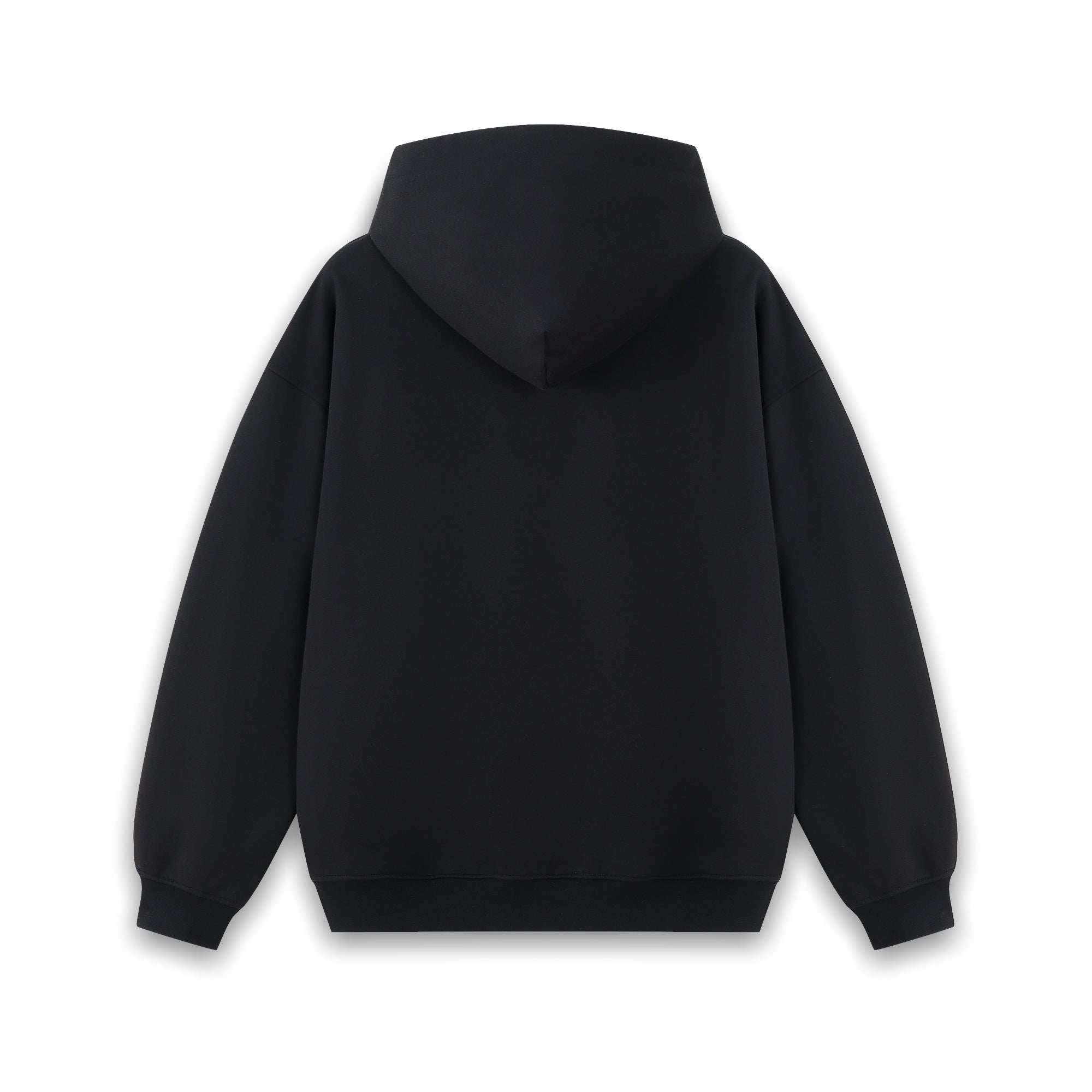 Solid Color Hoodie For Men Classic Basic Hoodie - BLACK