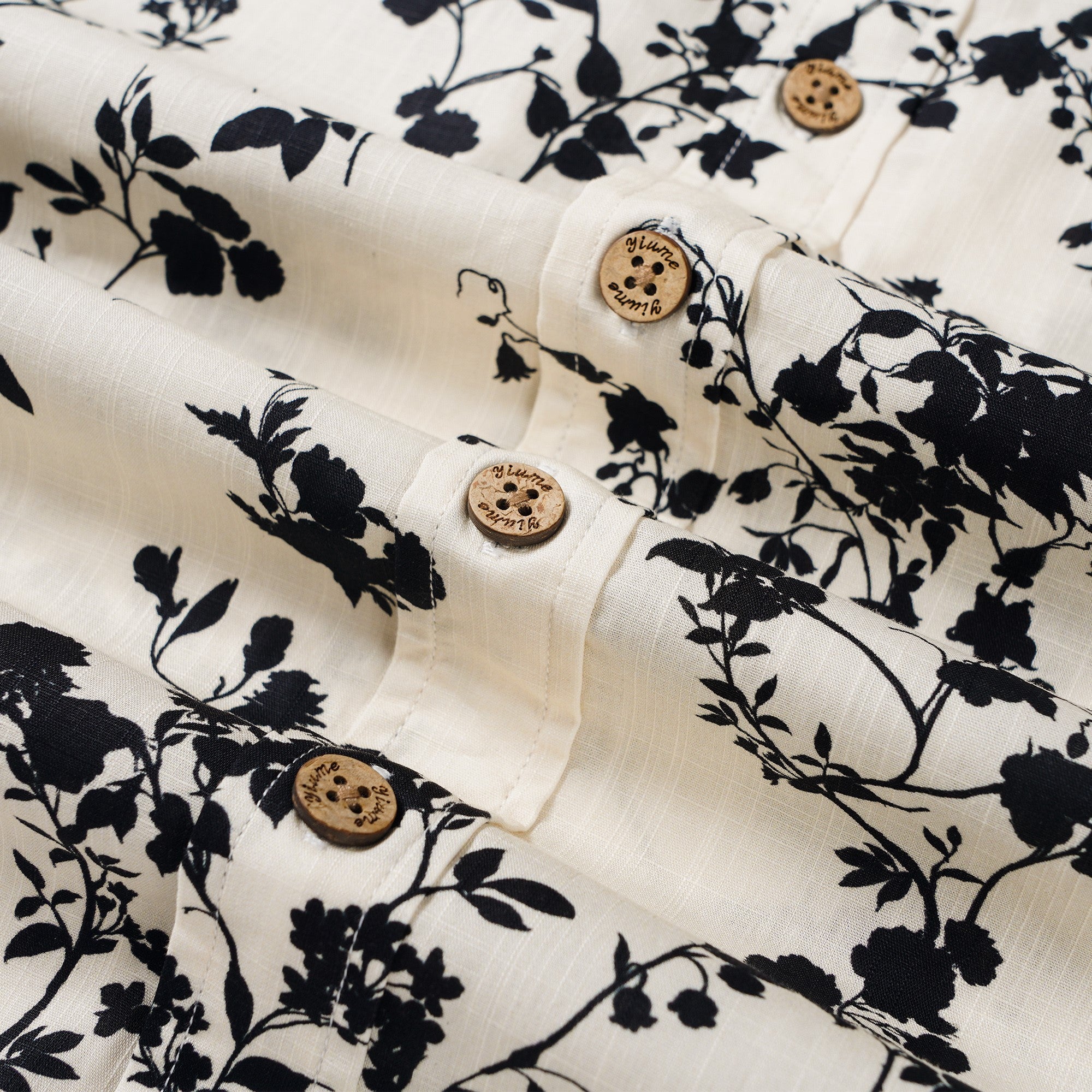 Men's Hawaiian Shirt Short Sleeve Button-down 100% Cotton Beige Aloha Ink Vine Whisper