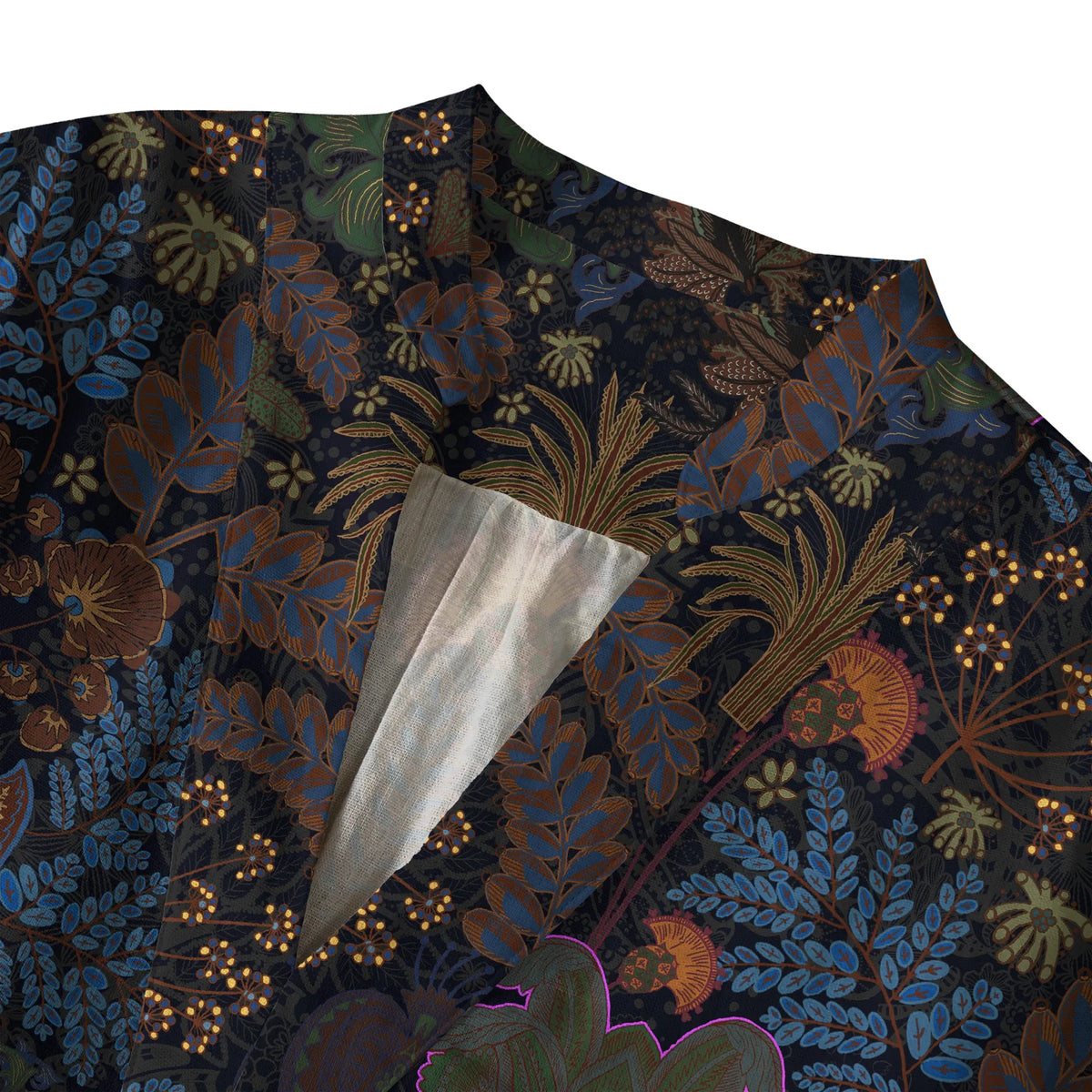 Yiume Aloha Whispers Women's Blouse, green, plant motif, relaxed fit