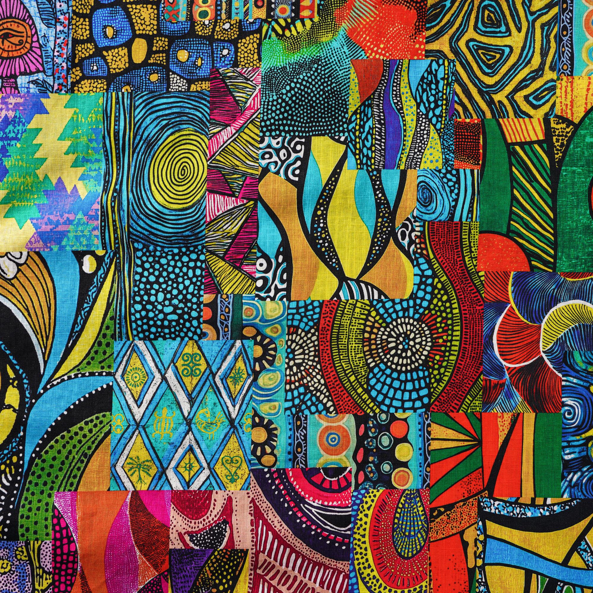 Herren Hawaiian Shirt Afrikanisches Druckhemd 100% Baumwolle Kurzarm Camp Kragen Aloha Shirt