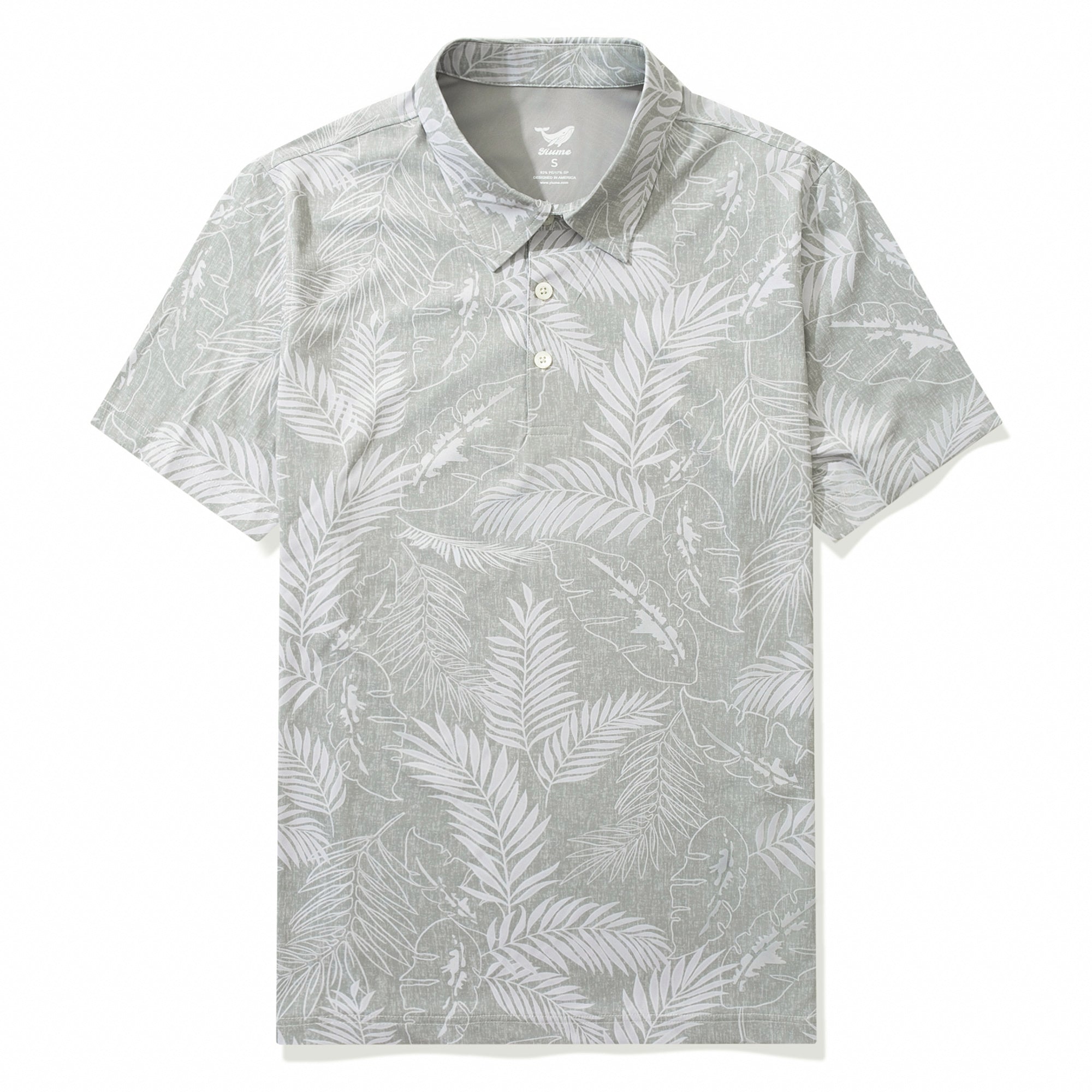 Polo Hawaiian Polo à manches courtes courtes 83% Polyester 17% Spandex jaune Aloha Aloha Escape