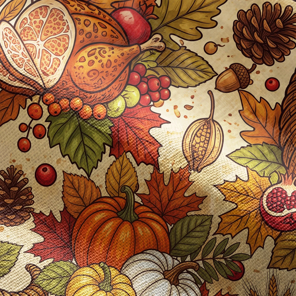 Women's Blouse with Thanksgiving Harvest Print