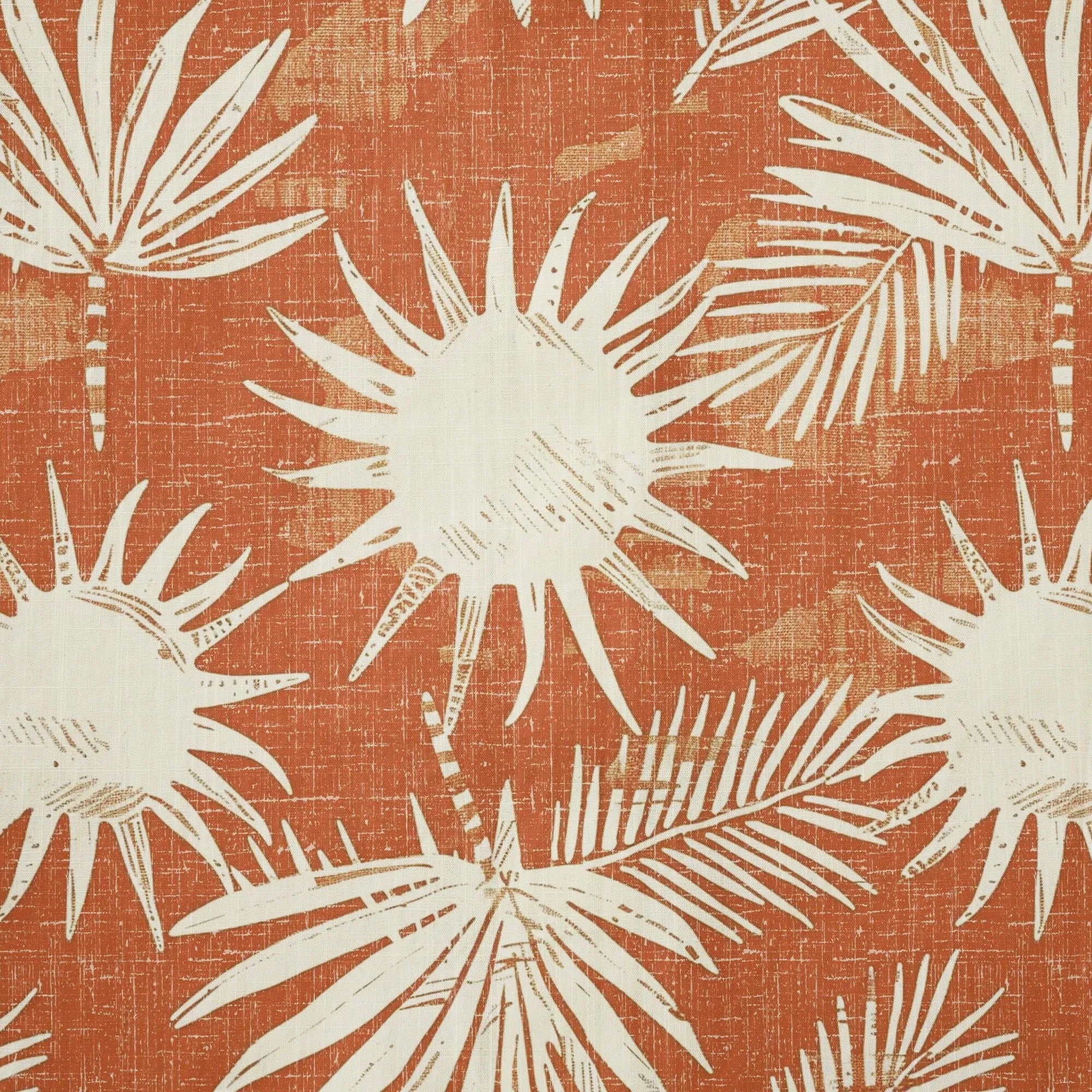 Orange and brown Hawaiian shirt with tropical design