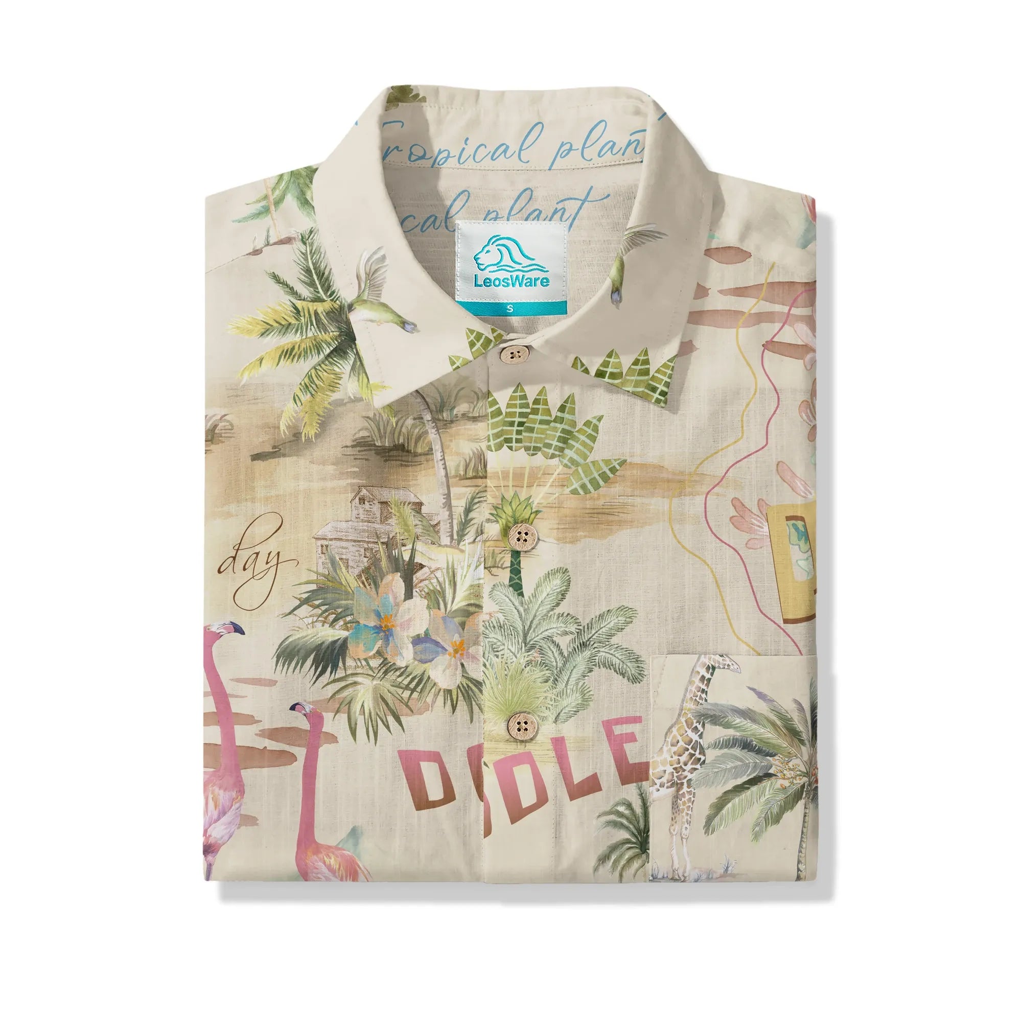 Tropical print shirt for men, perfect for vacation
