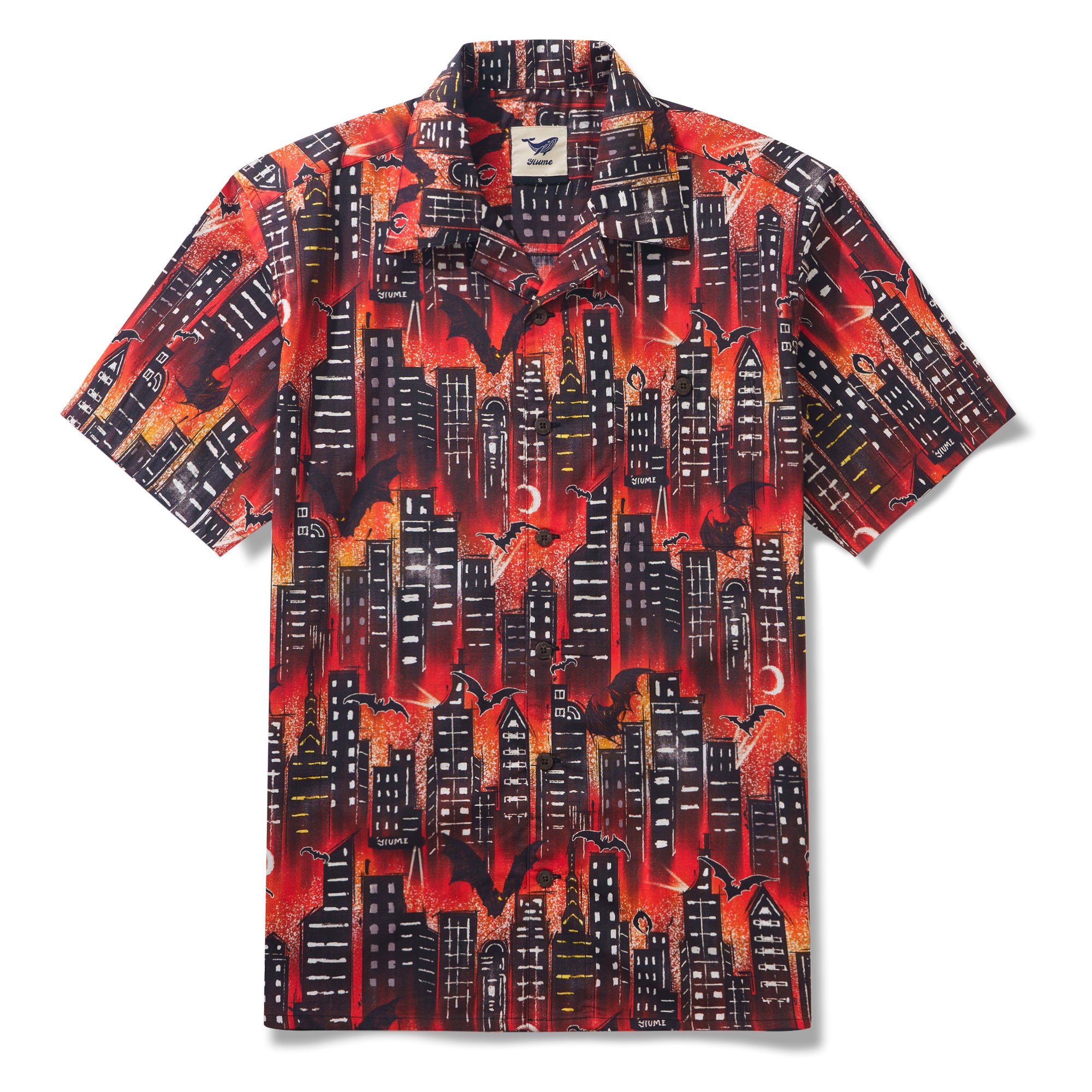 Garde de la Nuit Chemise à Col Camp Courte en Coton 100% pour Homme Aloha Hawaïenne