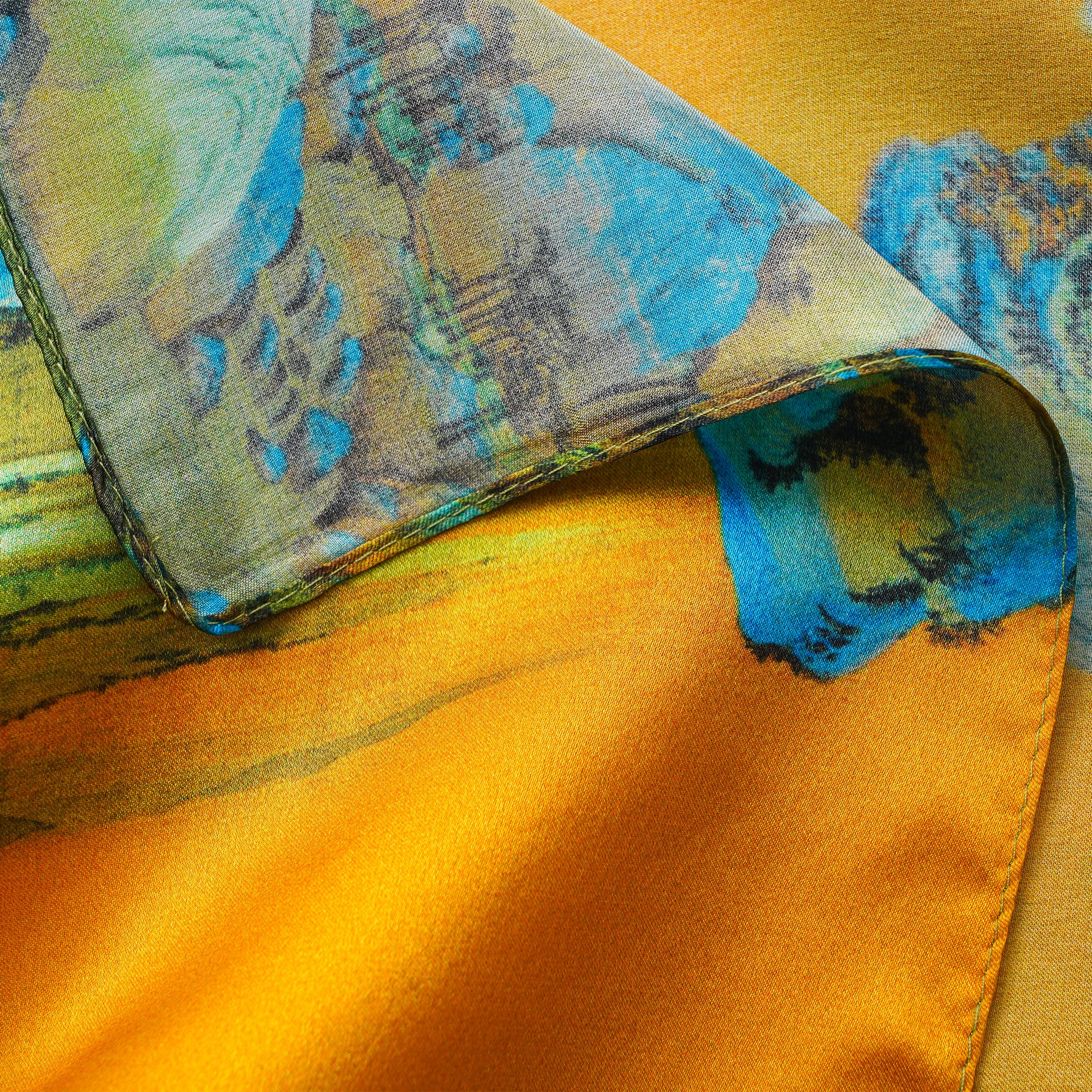 Floral Square Scarf 100% Mulberry Silk Roaming the Nature Roaming The Nature 100% Silk 53*53cm