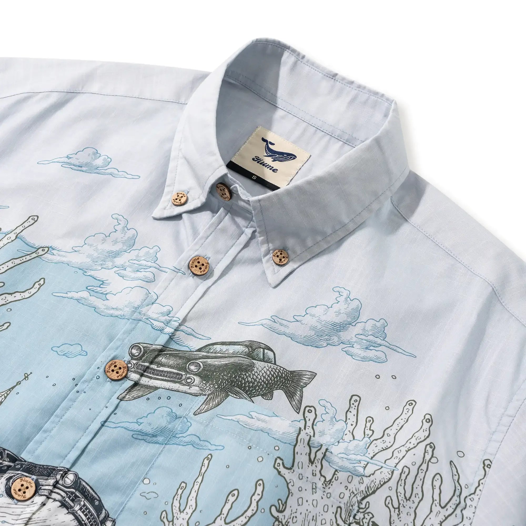 Blue Atlantis Coral Cruisers shirt, button-down, men's fashion