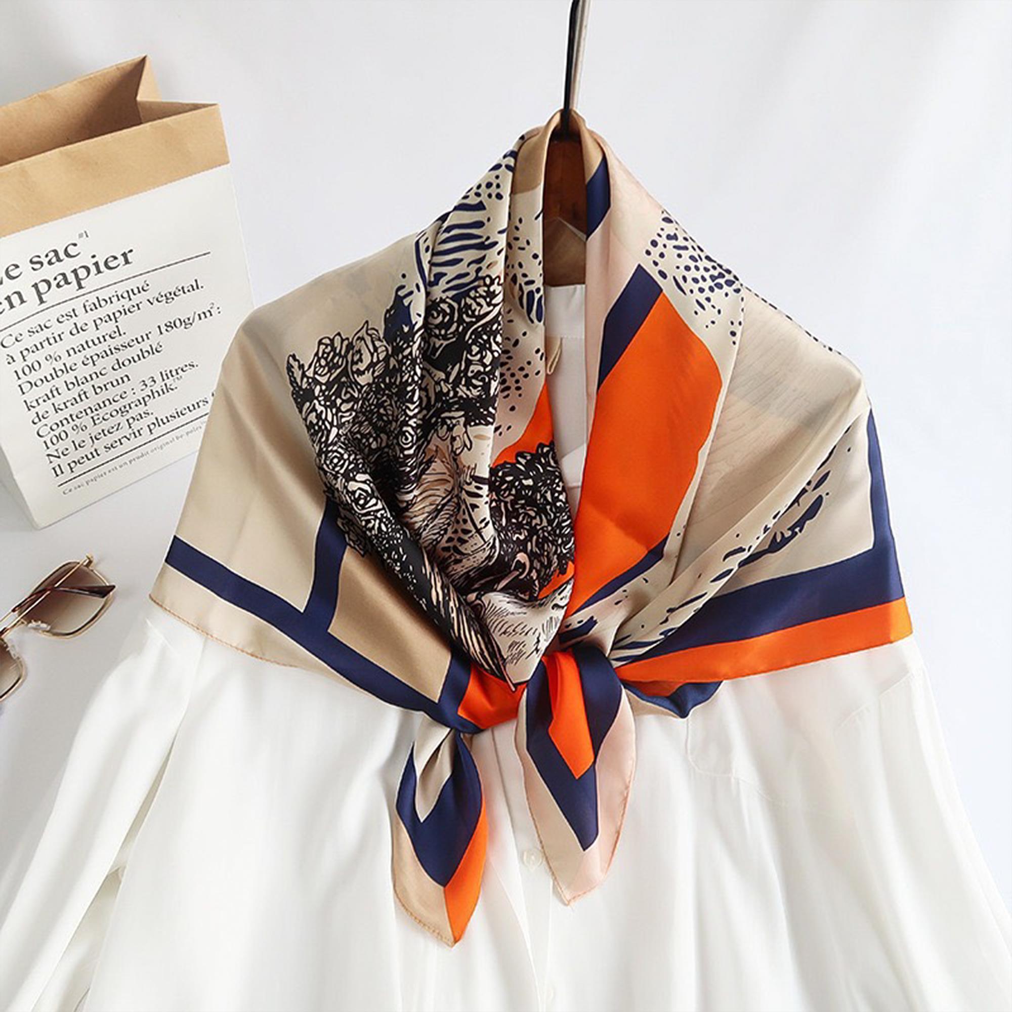 Floral Square Scarf 100% Mulberry Silk Majesty in Motion Majesty In Motion 100% Silk 90*90cm