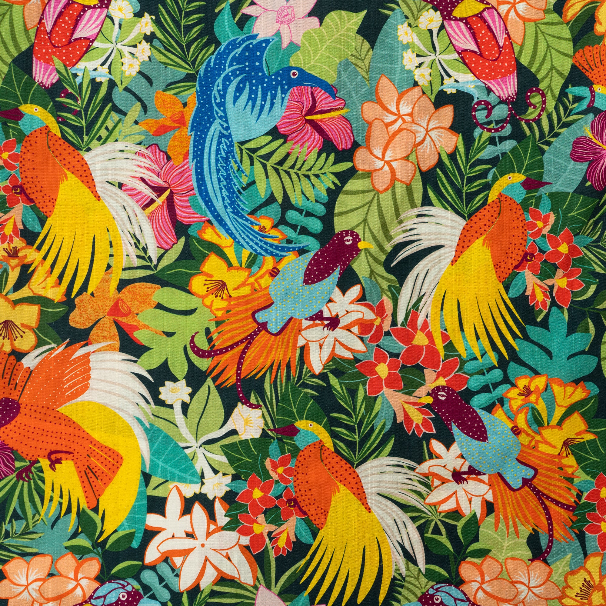 Vögel des Paradieses von Jasmine Blooms Designs 100% Baumwolle Herren Kurzarm Camp-Kragen Hemd Gelb Aloha Hawaiian