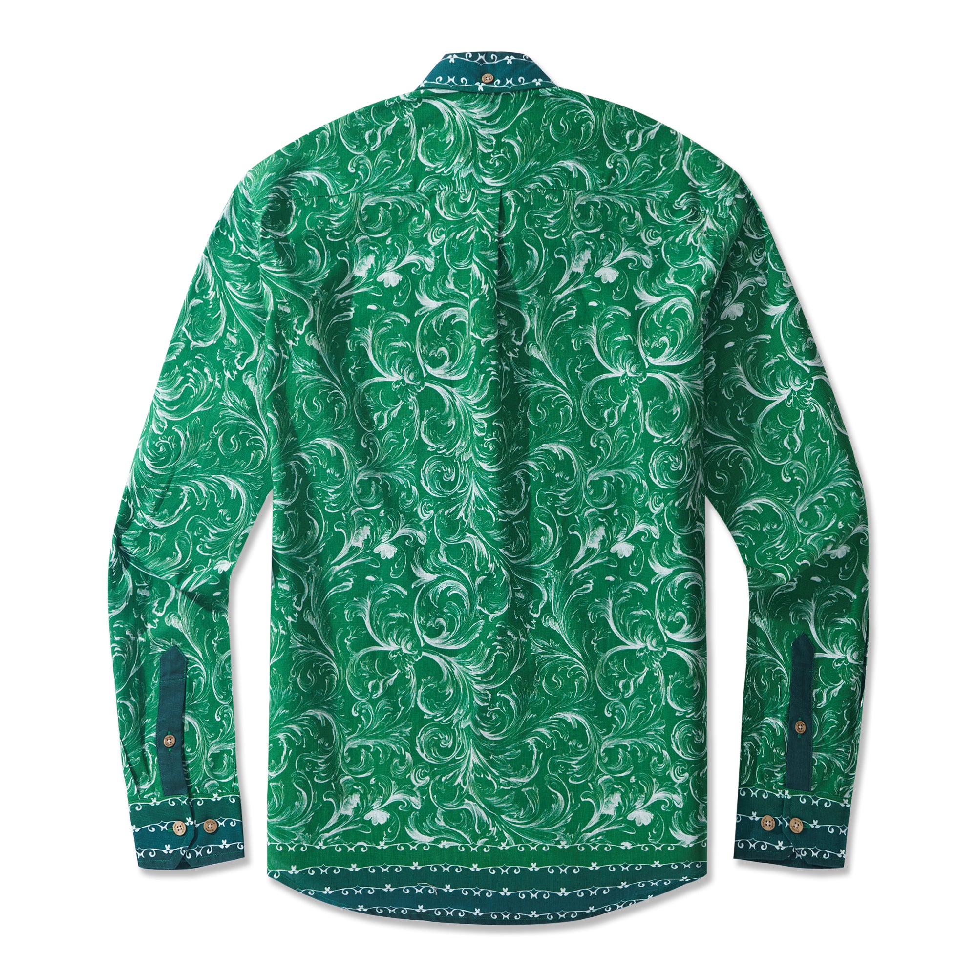 Hawaiian Sunset Baroque Symphony Hemd 100% Baumwolle Herren Aloha Hawaiian Langarm Button-down Hemd