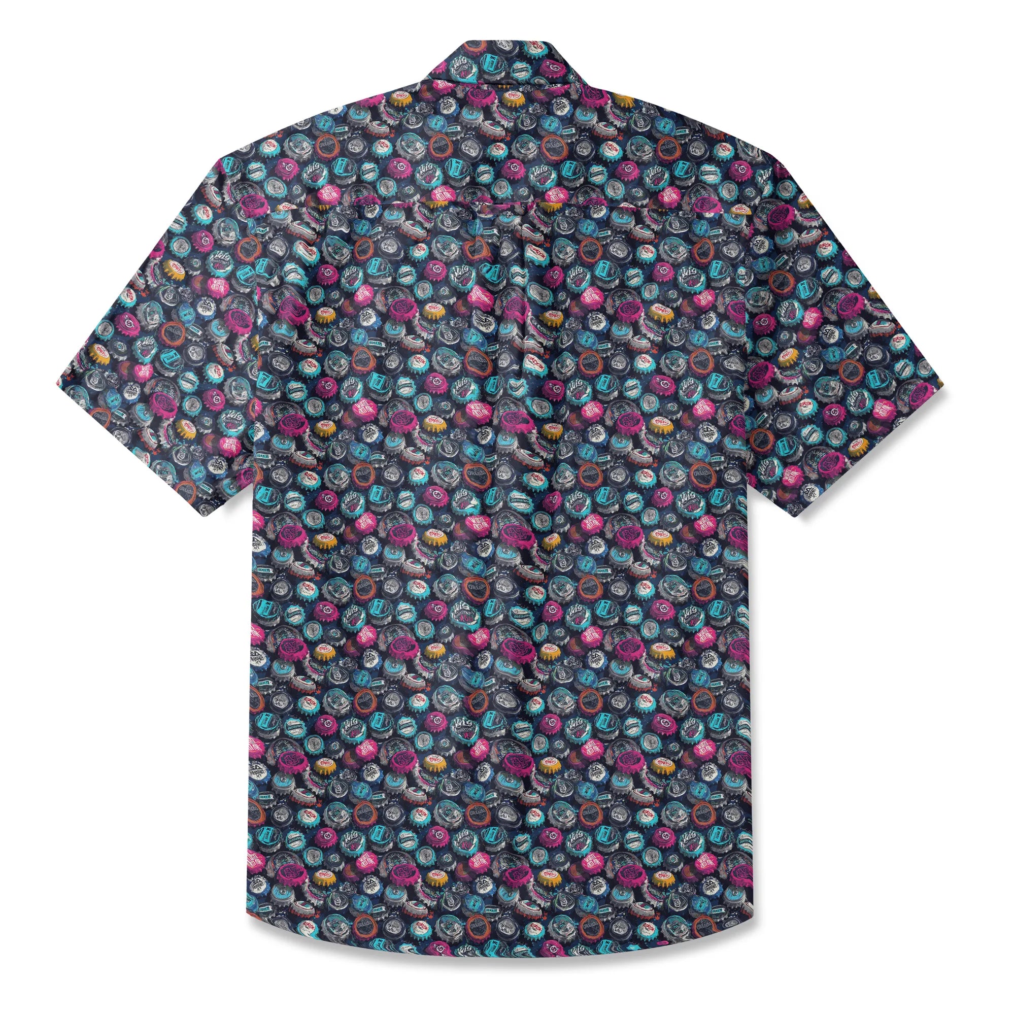 Bottle Cap Design Hawaiian Shirt for Men