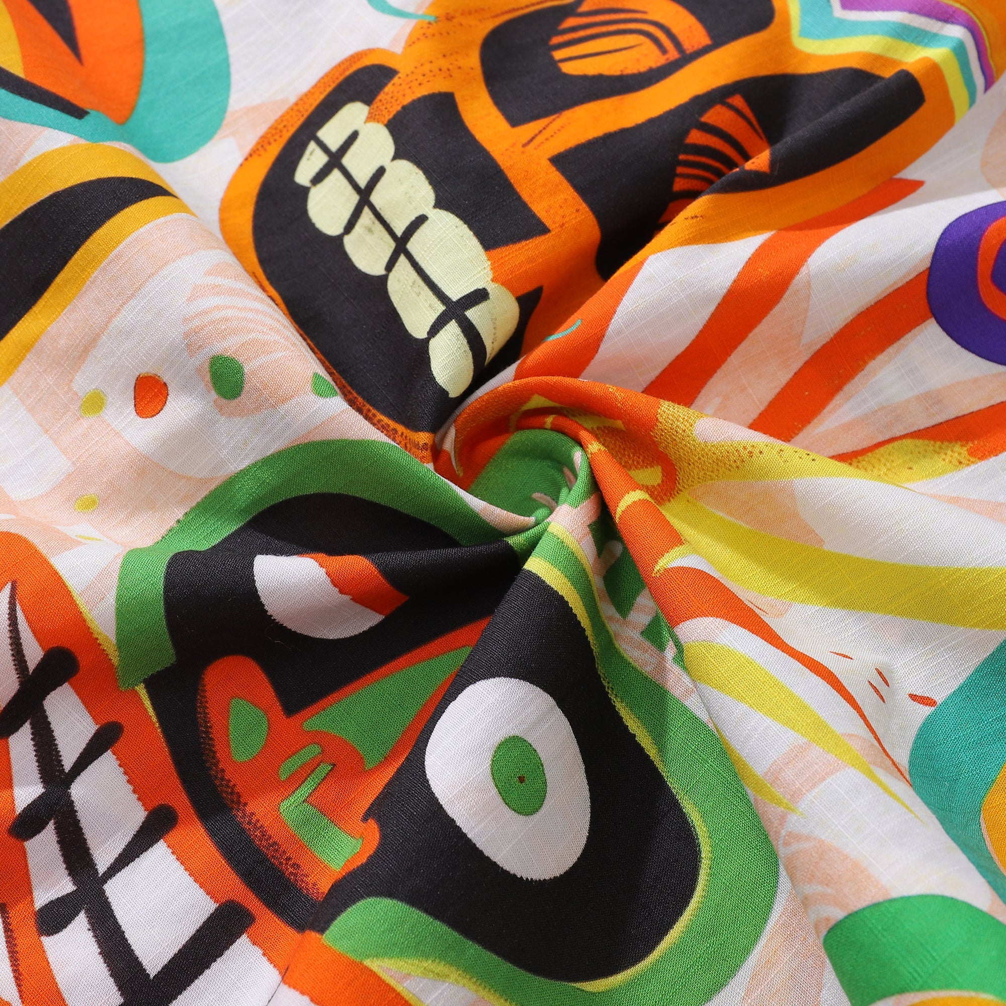 Hawaiian Shirt For Men Tropical Tiki Button-down Shirt Short Sleeve 100% Cotton Shirt Tropical Tiki Charm